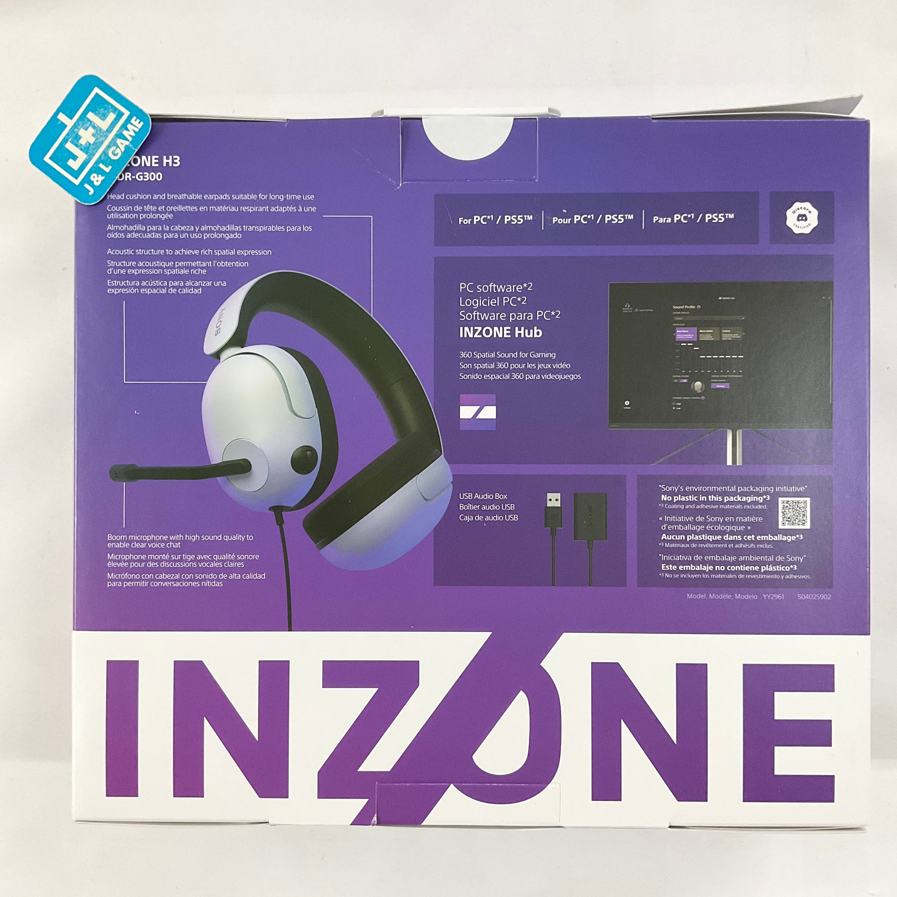 Sony INZONE H3 Wired Gaming Headset MDR-G300 (White) - (PS5