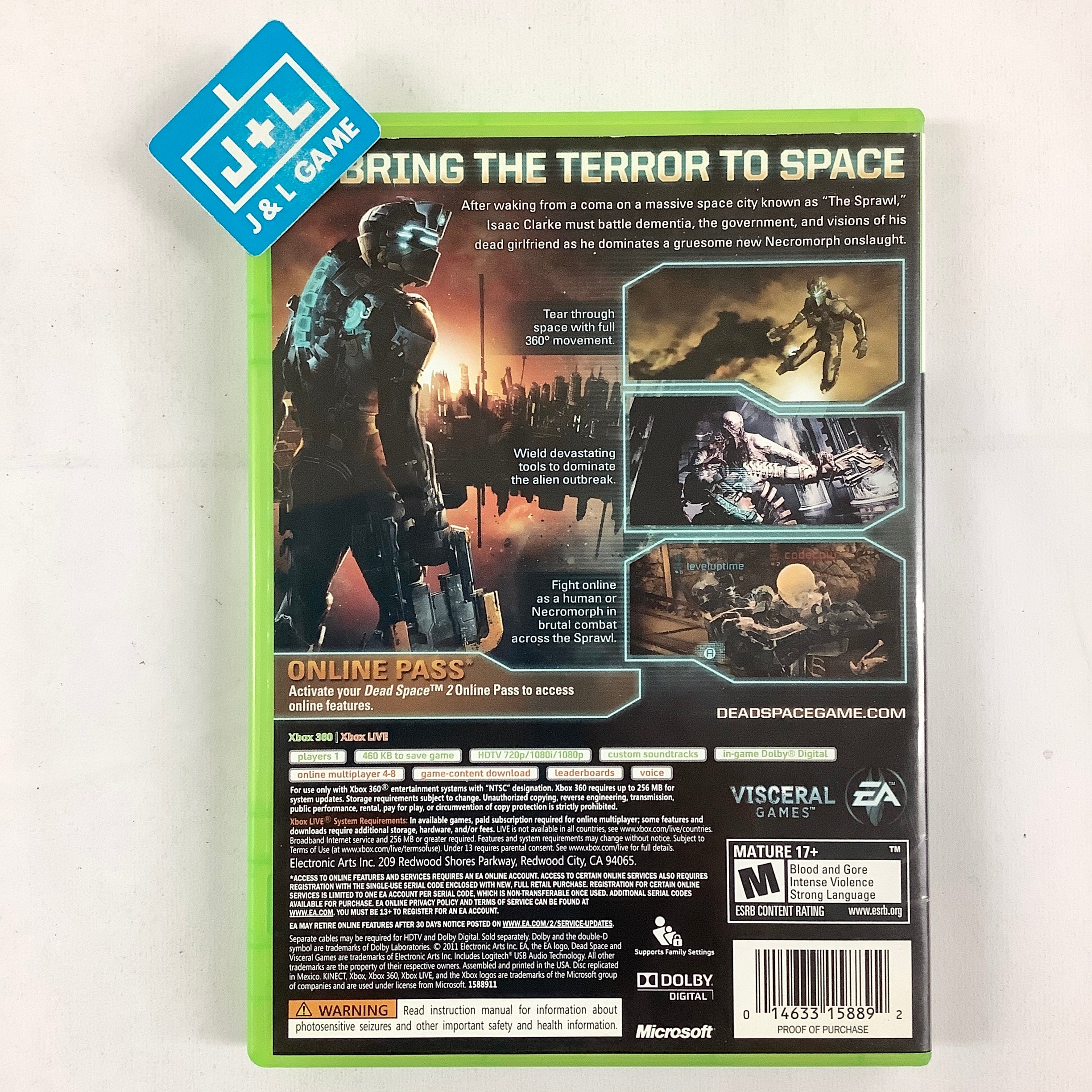 Dead Space 2 - Xbox 360 [Pre-Owned] | J&L Game