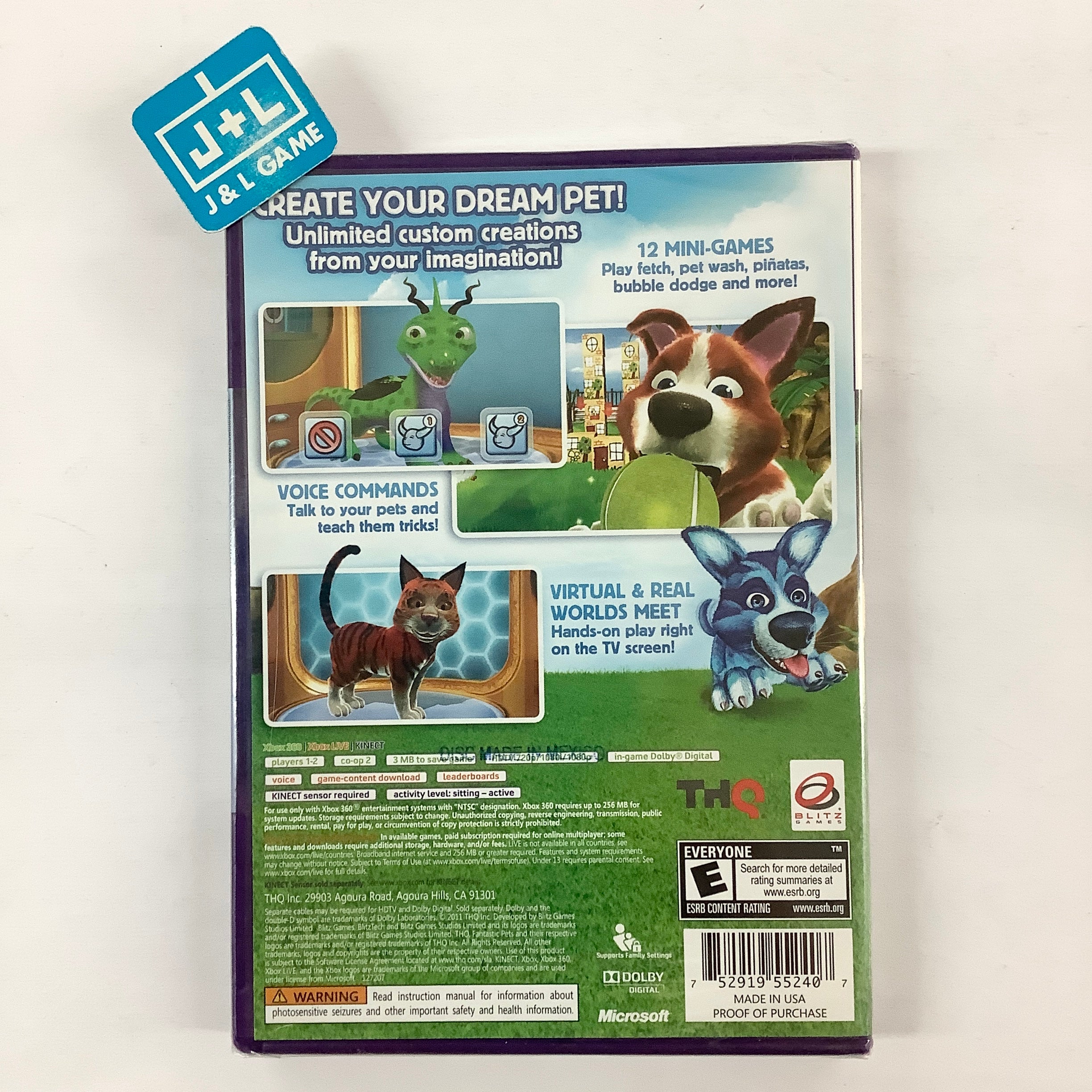 Fantastic Pets (Kinect Required) - Xbox 360 | J&L Game