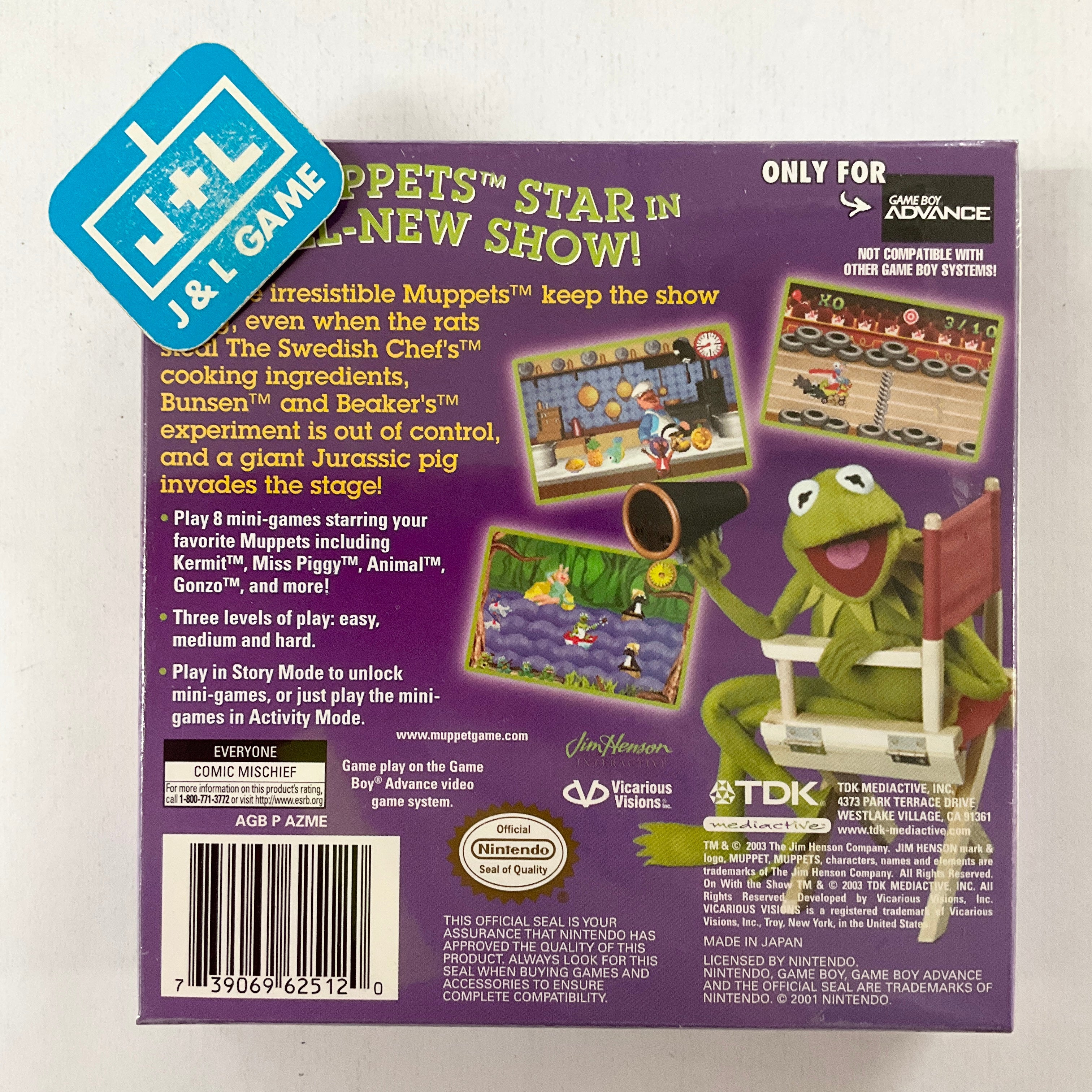 The Muppets: On With The Show! - (GBA) Game Boy Advance | J&L Game