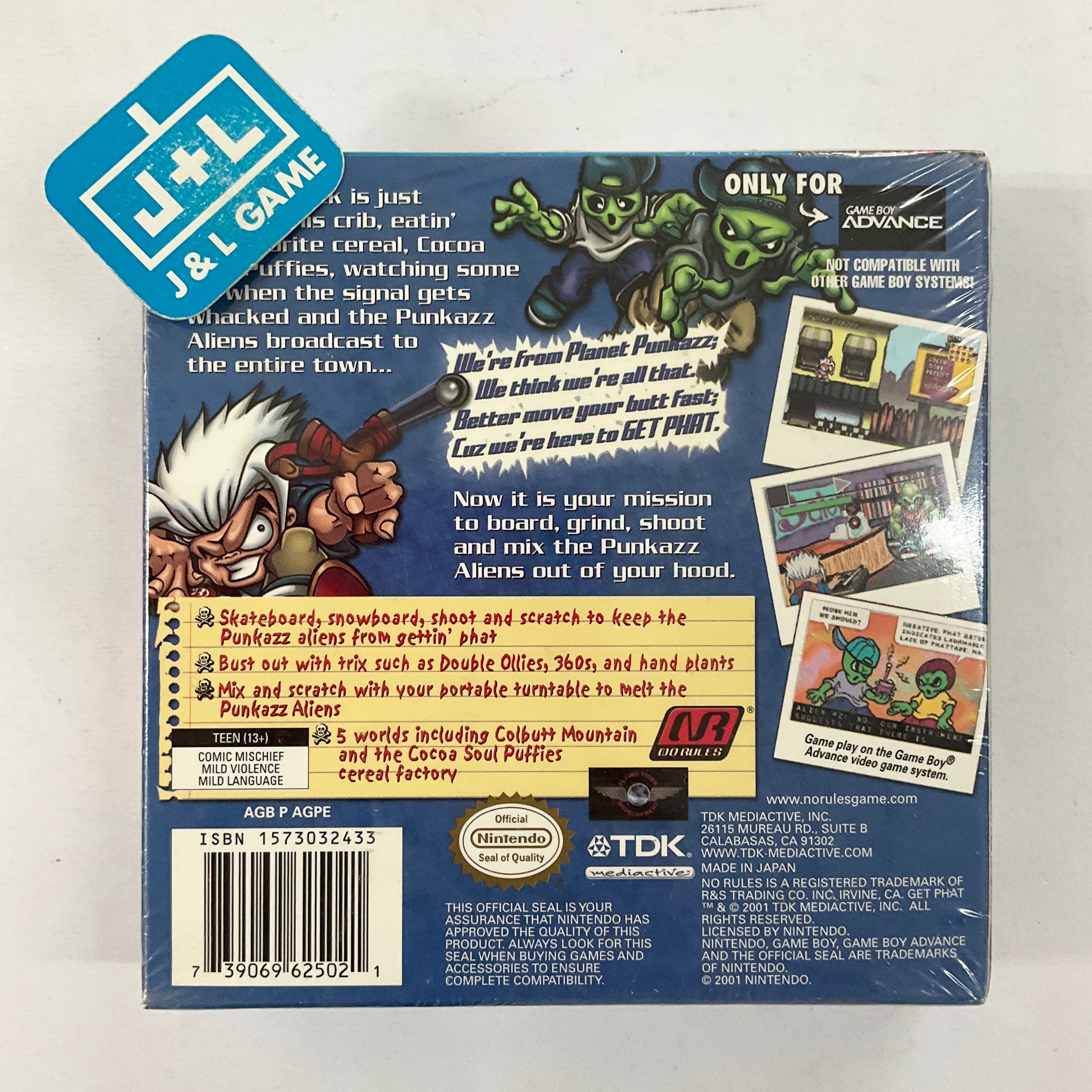No Rules: Get Phat - (GBA) Game Boy Advance Video Games TDK Mediactive   