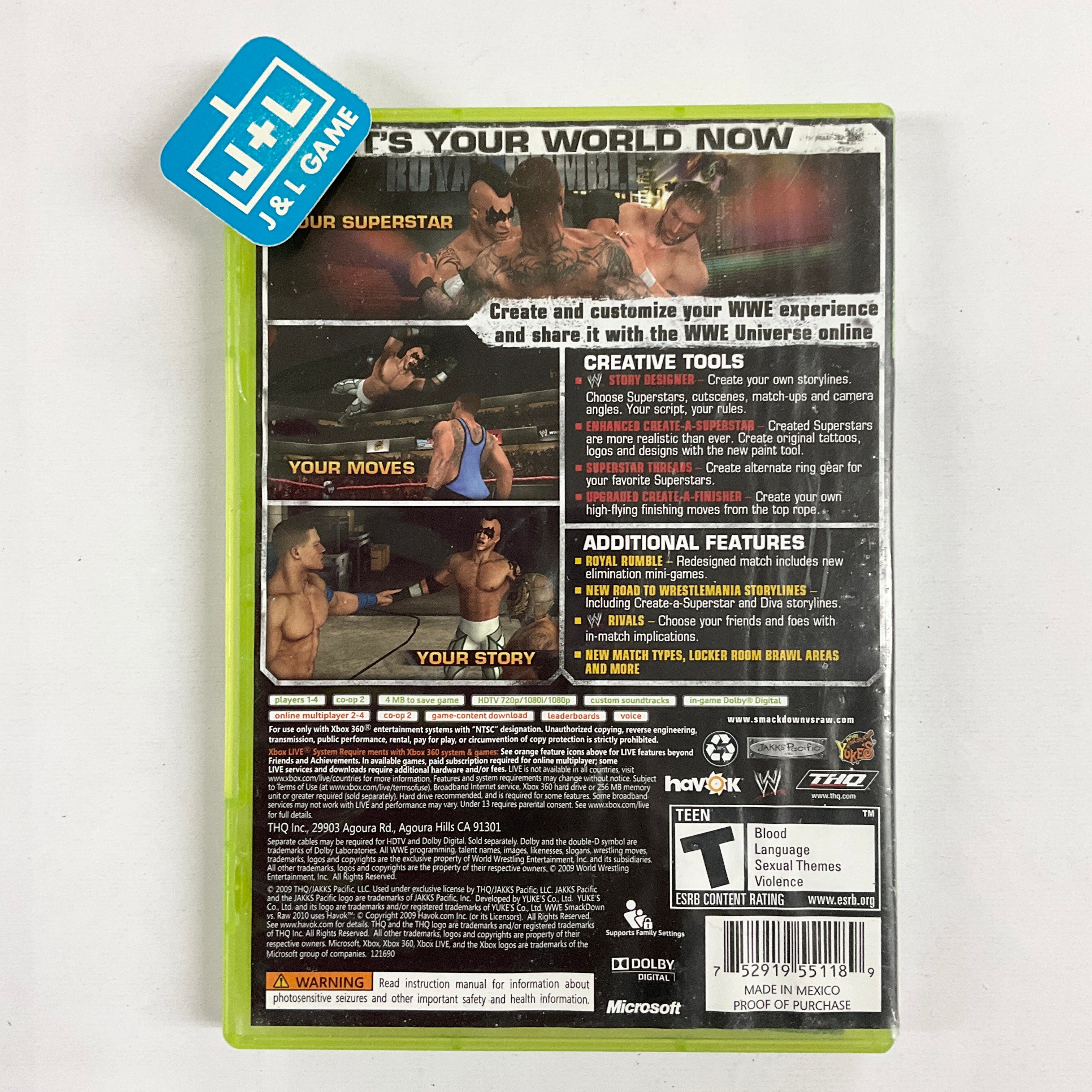 WWE SmackDown vs. Raw 2010 - Xbox 360 [Pre-Owned] Video Games THQ   