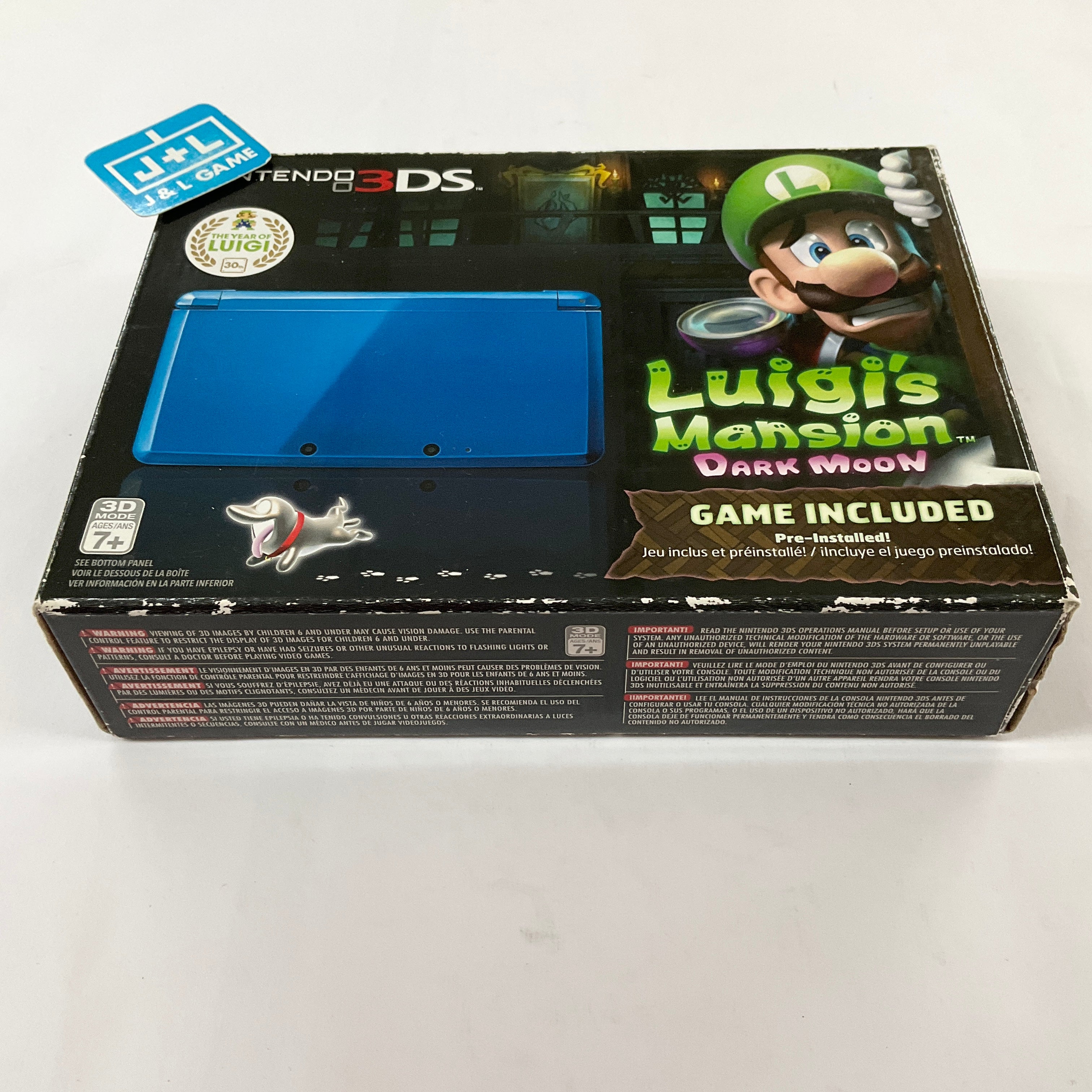 Nintendo 3DS Console (Cobalt Blue Luigi's Mansion: Dark Moon) - Nintendo 3DS [Pre-Owned] Consoles Nintendo   