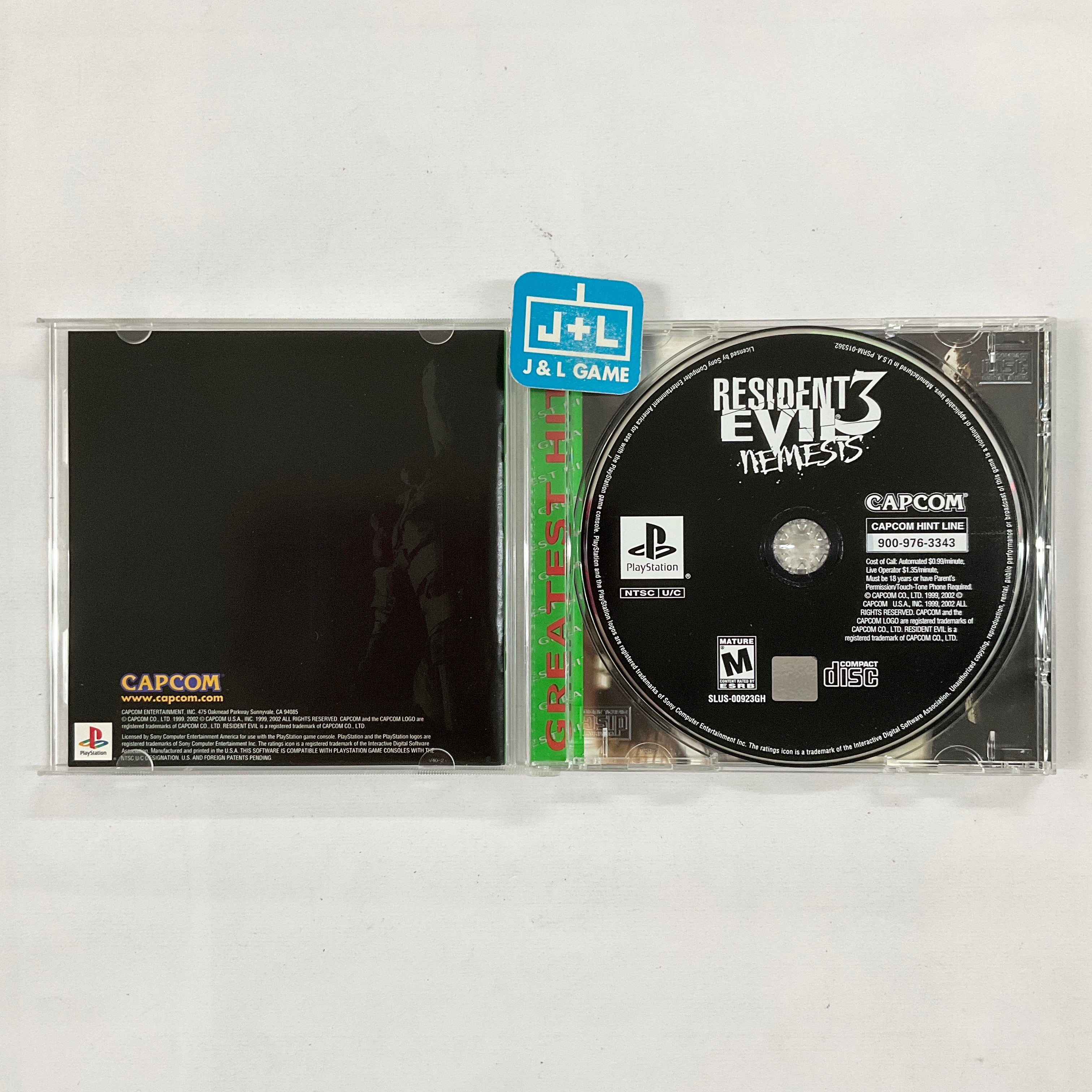 Resident Evil 3: Nemesis (Greatest Hits) - (PS1) PlayStation 1 [Pre-Owned] Video Games Capcom   