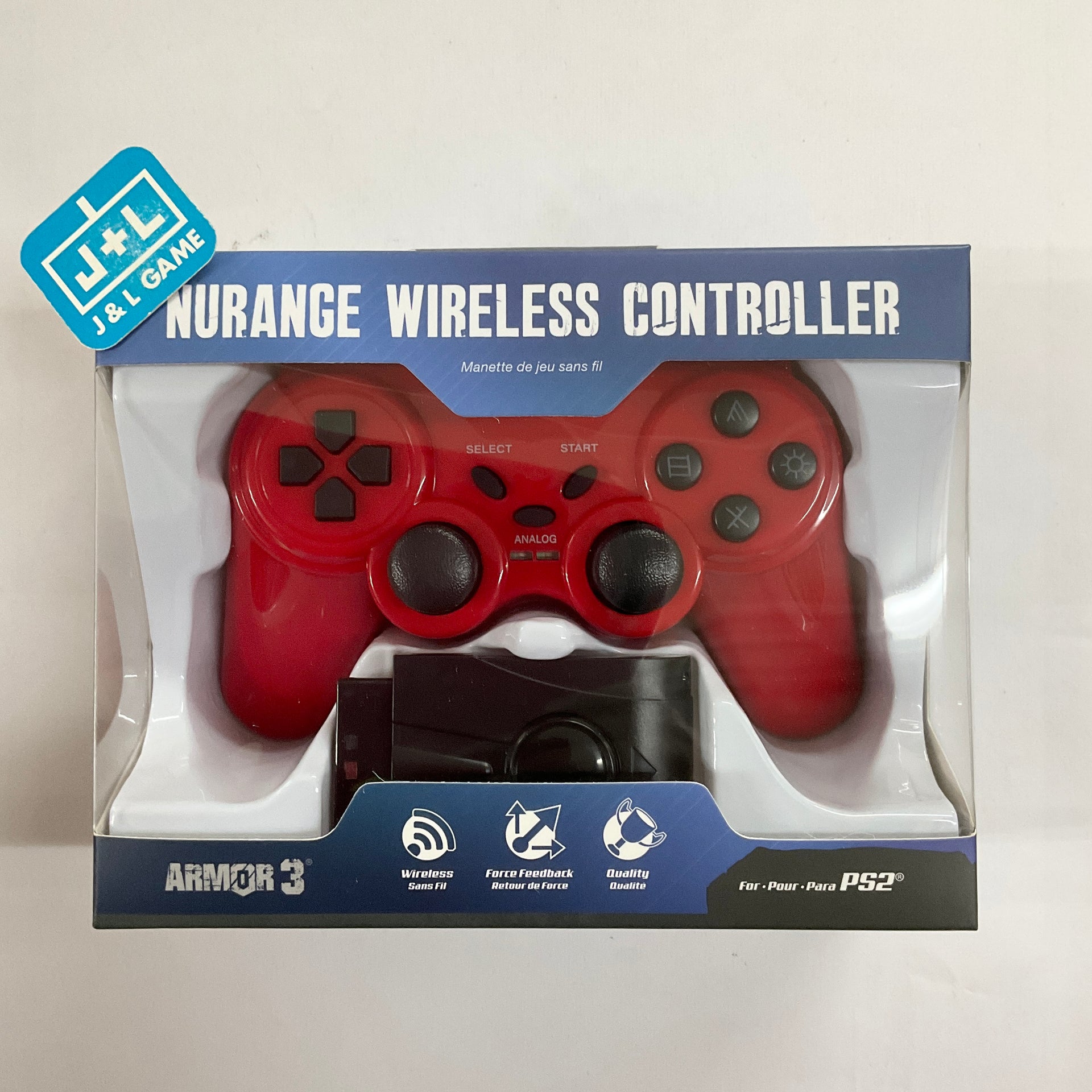 Armor3 NuRange Wireless Controller (Red) - (PS2) PlayStation 2 | J&L Game Armor3 NuRange Wireless Controller (Red) - (PS2) PlayStation 2 | J&L Game
