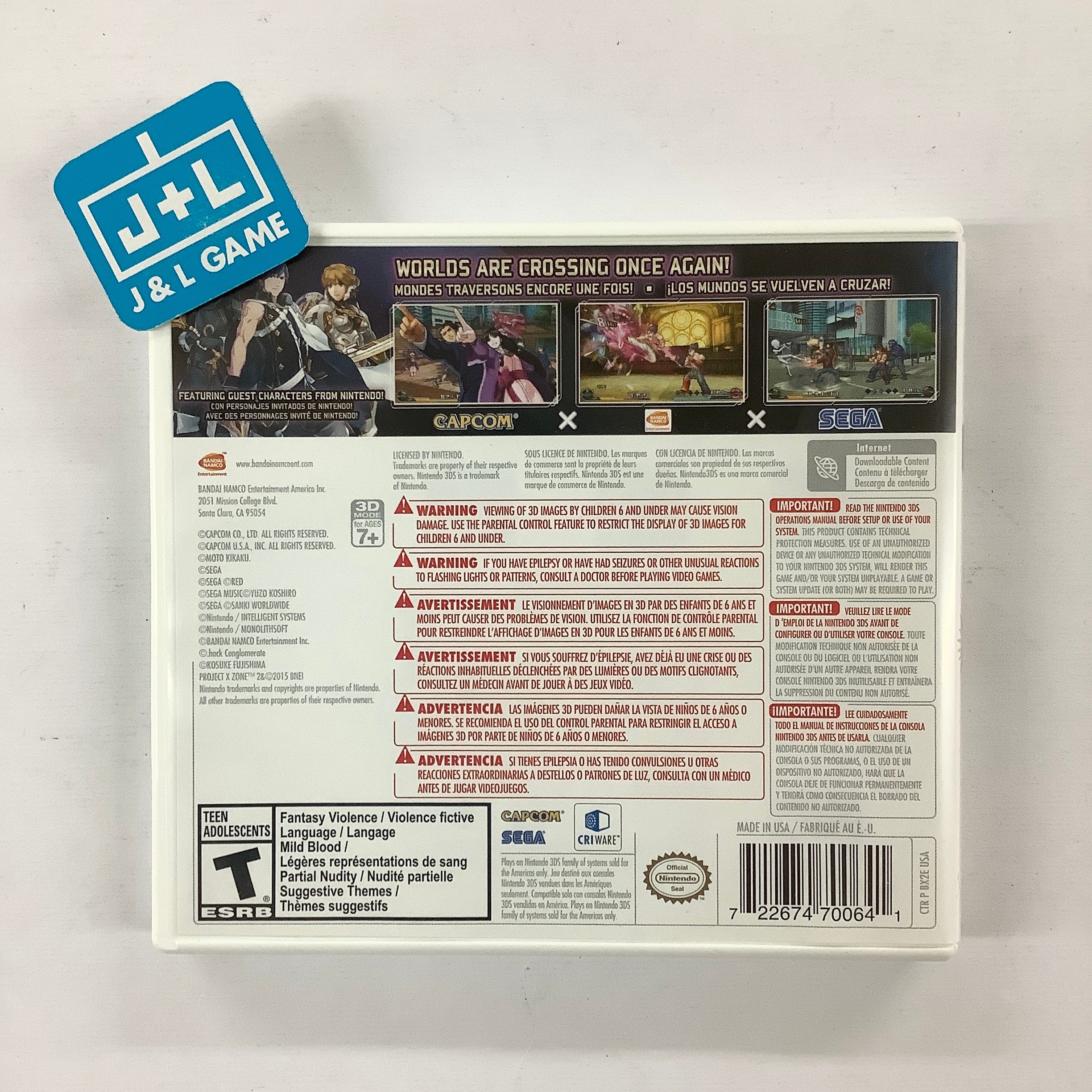 Project X Zone 2 - Nintendo 3DS [Pre-Owned] Video Games BANDAI NAMCO Entertainment   