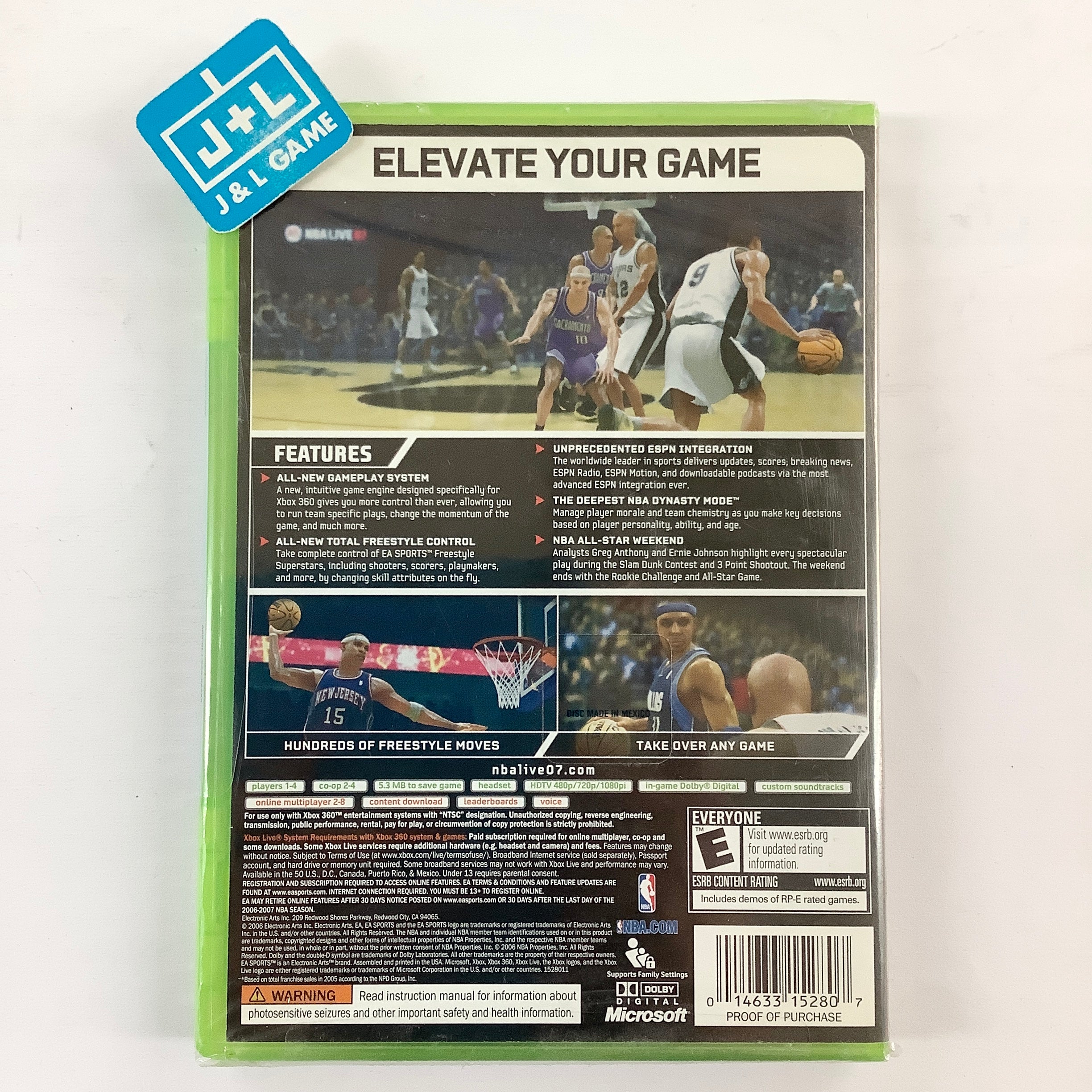 NBA Live 07 Xbox 360 J L Game