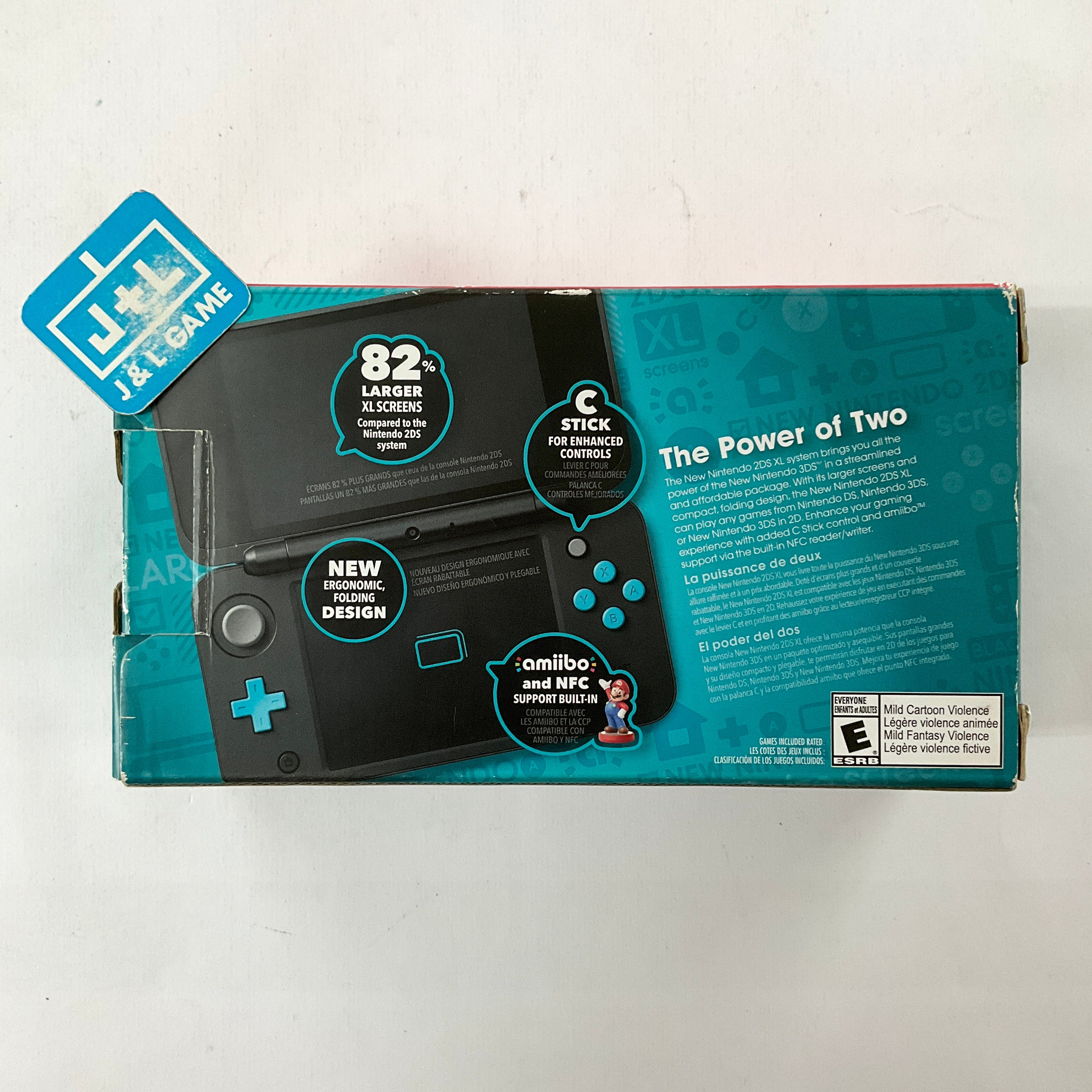 New Nintendo 2DS XL Console (Black + Turquoise) - Nintendo 3DS [Pre-Owned] Consoles Nintendo   