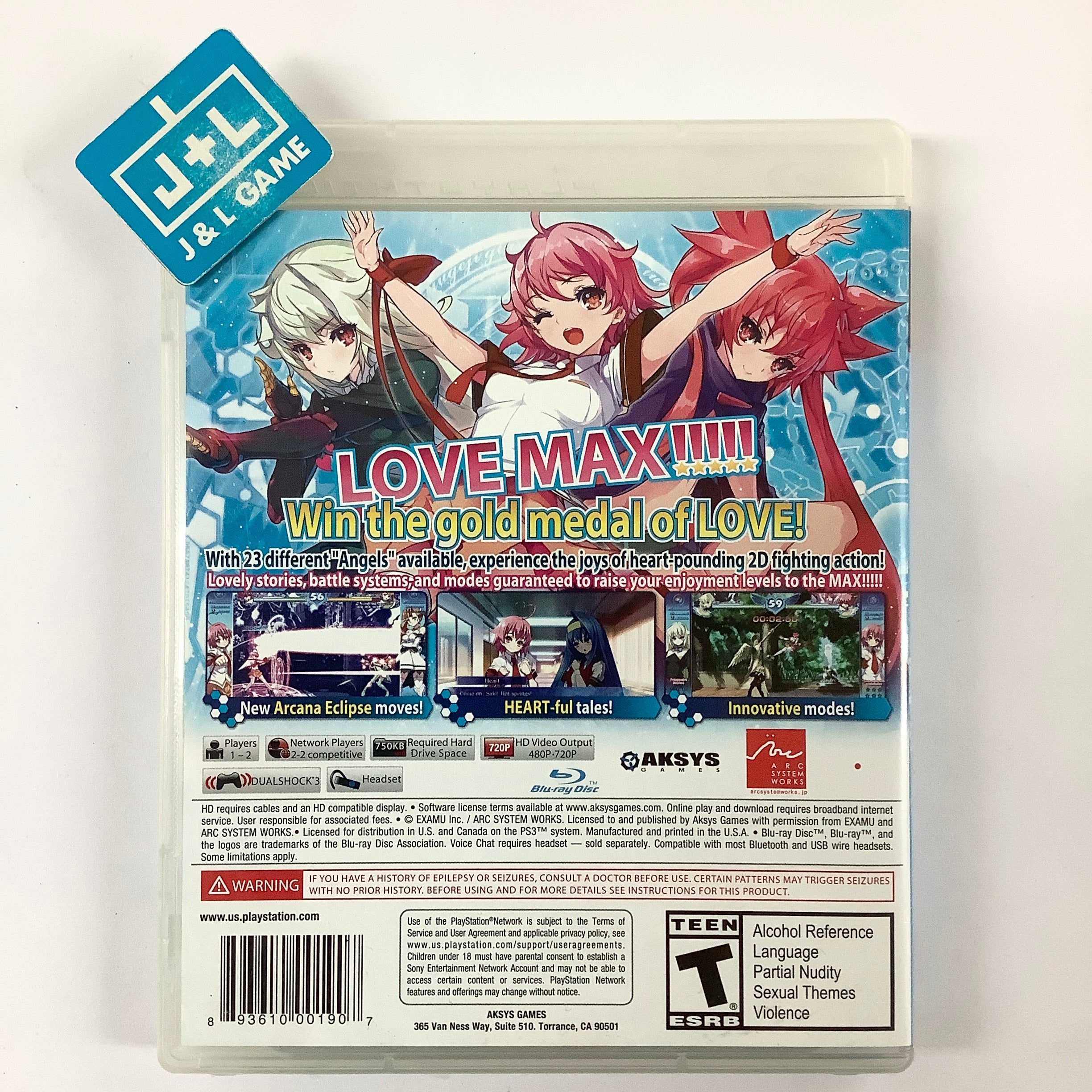 Arcana Heart 3: LOVEMAX!!!!! - (PS3) PlayStation 3 [Pre-Owned] Video Games Aksys Games   