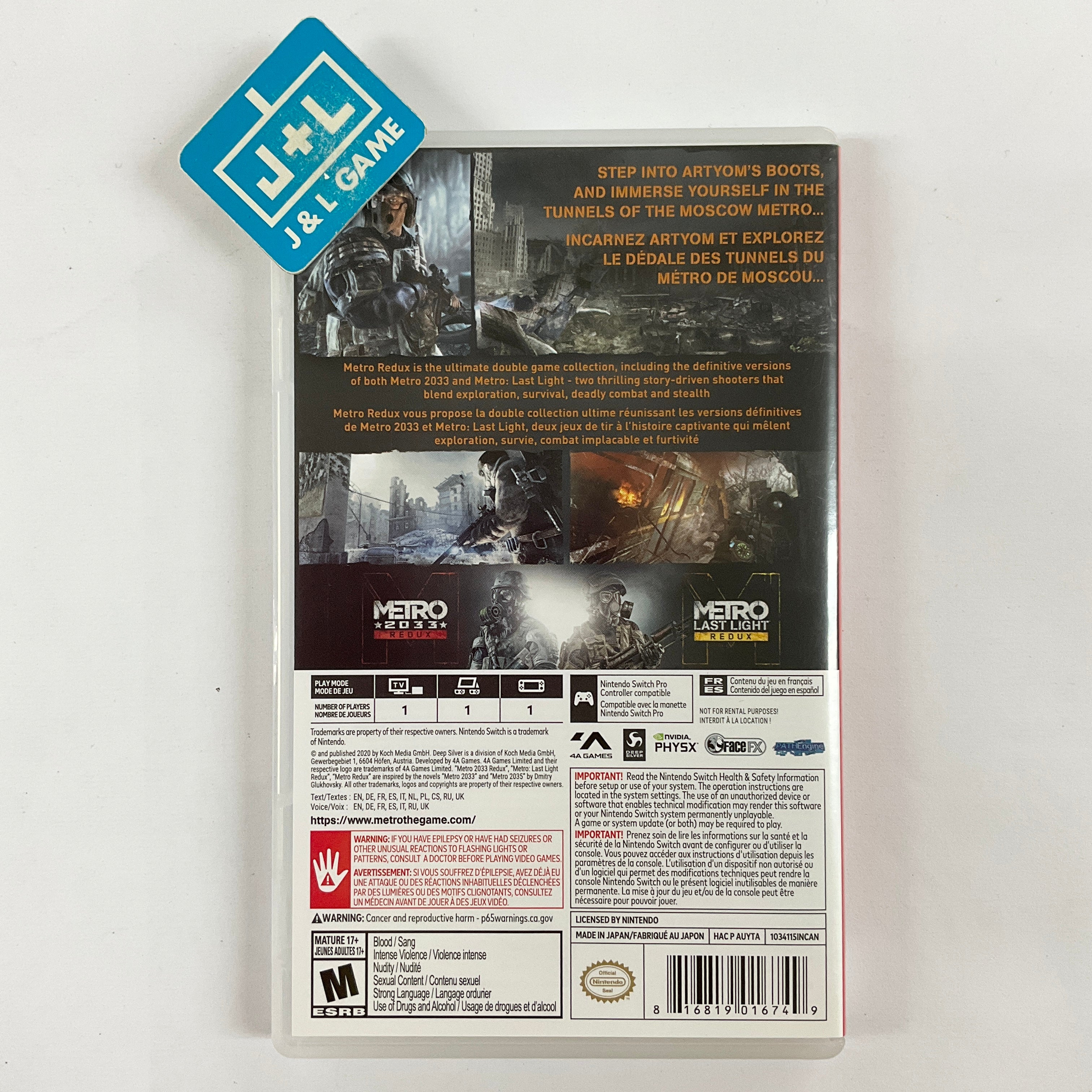 Metro Redux - (NSW) Nintendo Switch [Pre-Owned] Video Games Deep Silver   