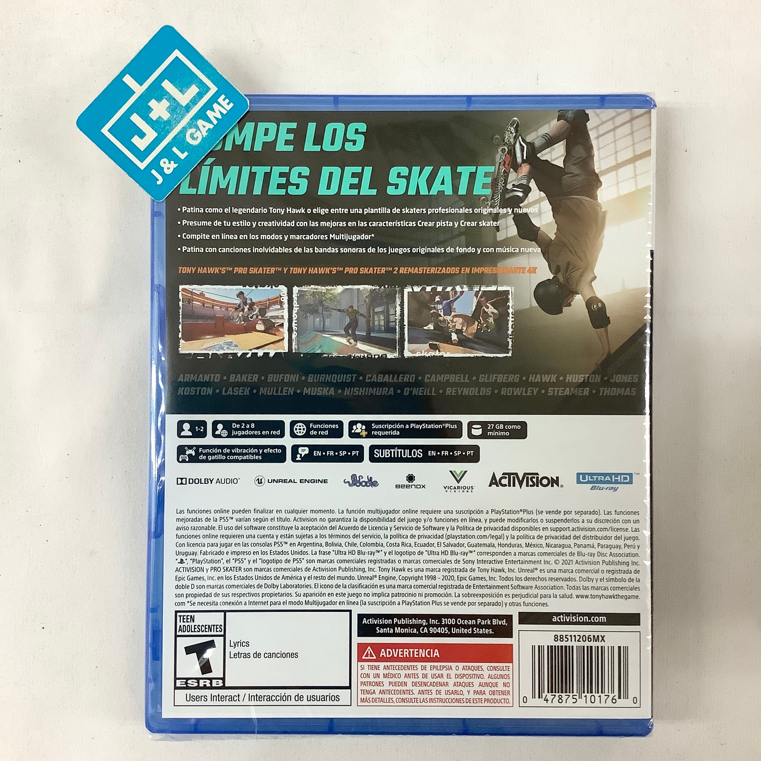 Tony Hawk's Pro Skater 1+2 - (PS5) PlayStation 5 Video Games Activision
