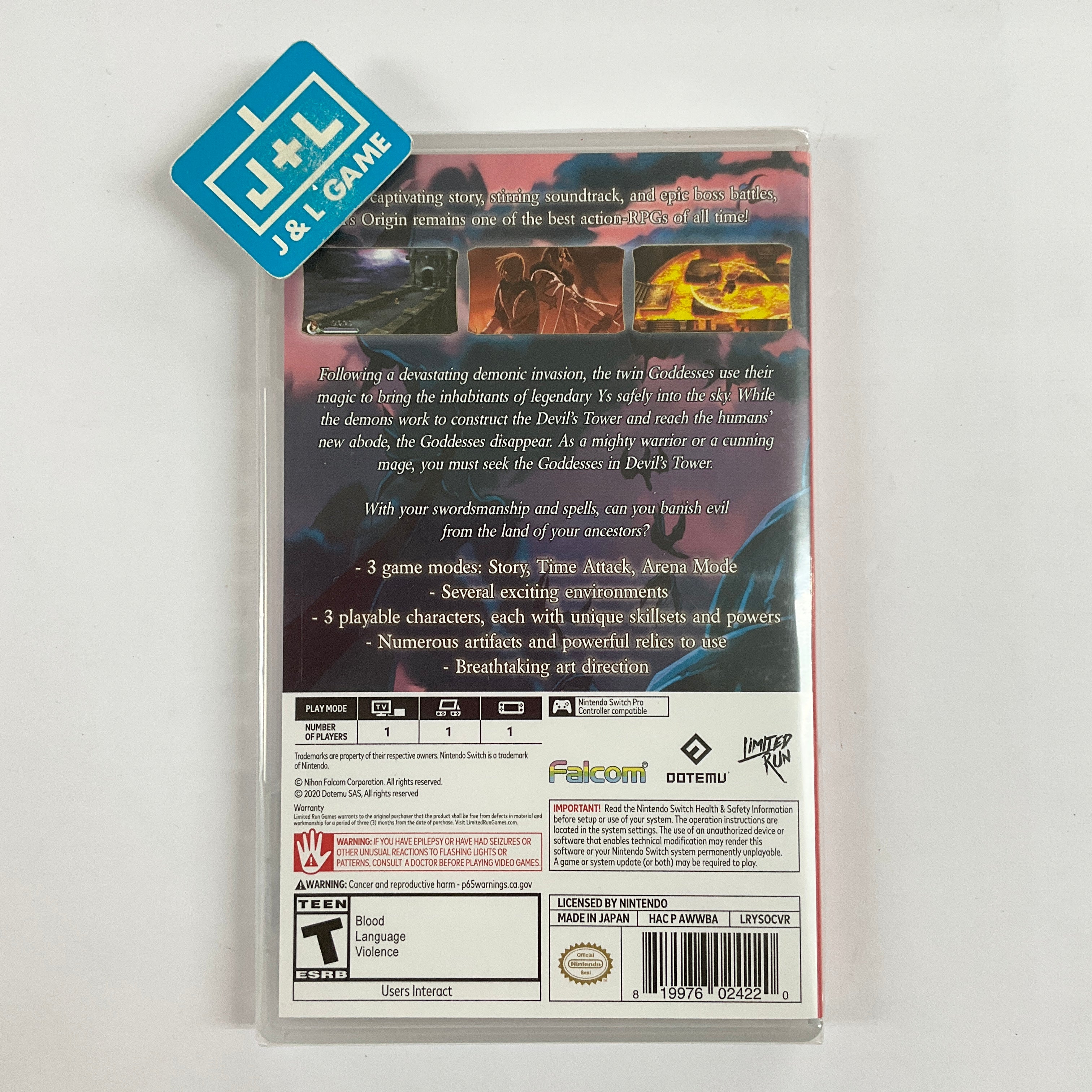 Ys Origin (Alt. Cover) - (NSW) Nintendo Switch Video Games Clear River Games   