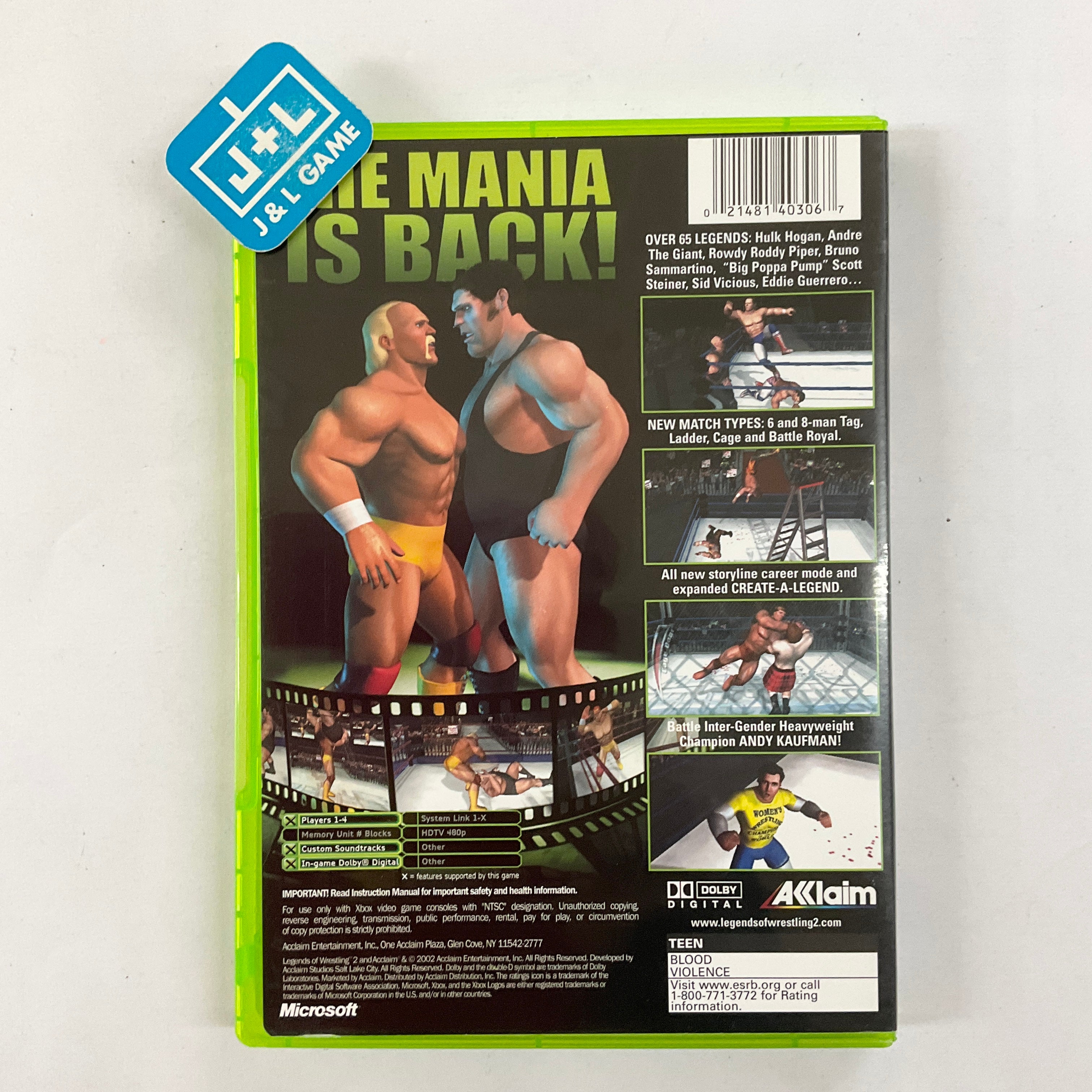 Legends of Wrestling II - (XB) Xbox [Pre-Owned] Video Games Acclaim   