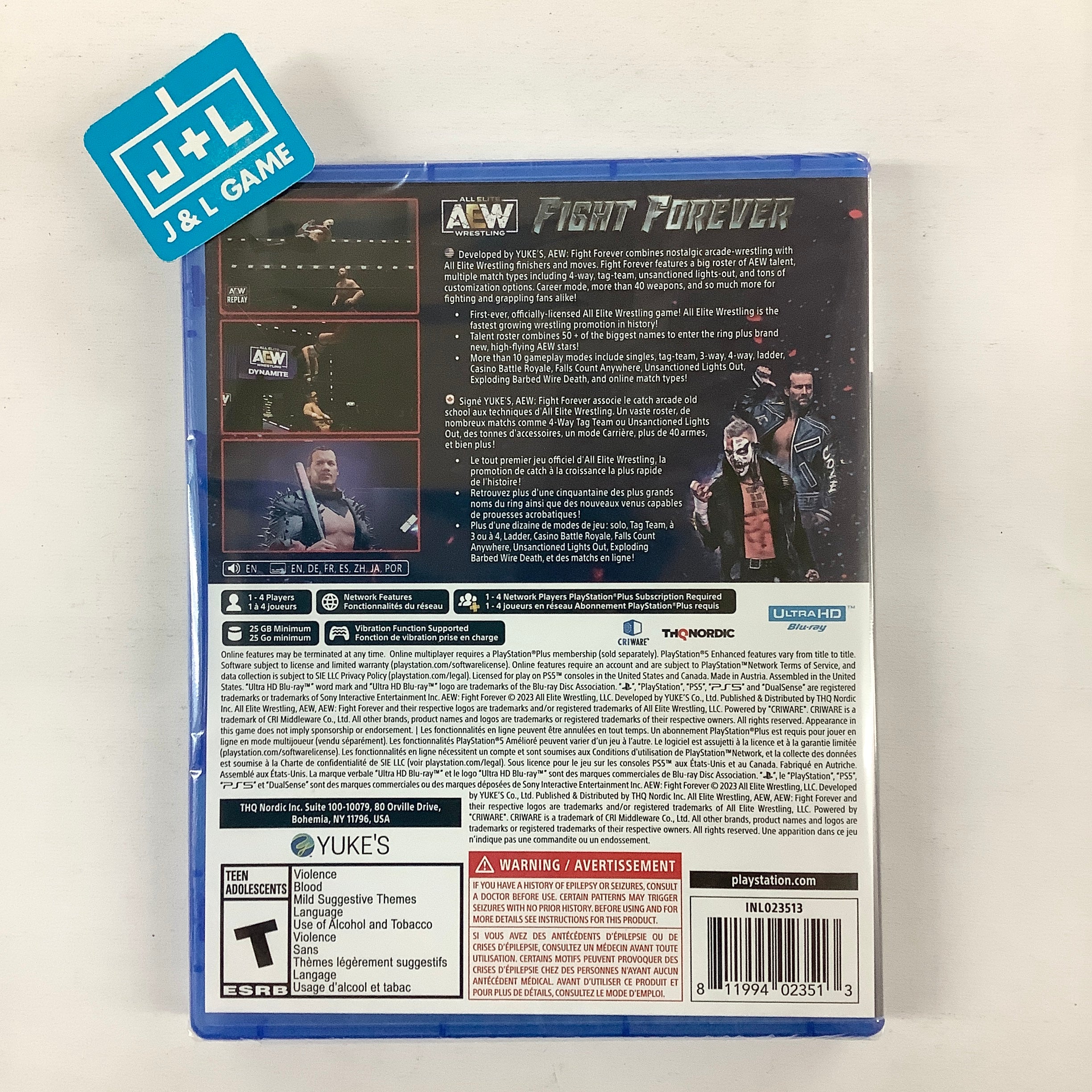 AEW: Fight Forever - (PS5) PlayStation 5 Video Games THQ Nordic   