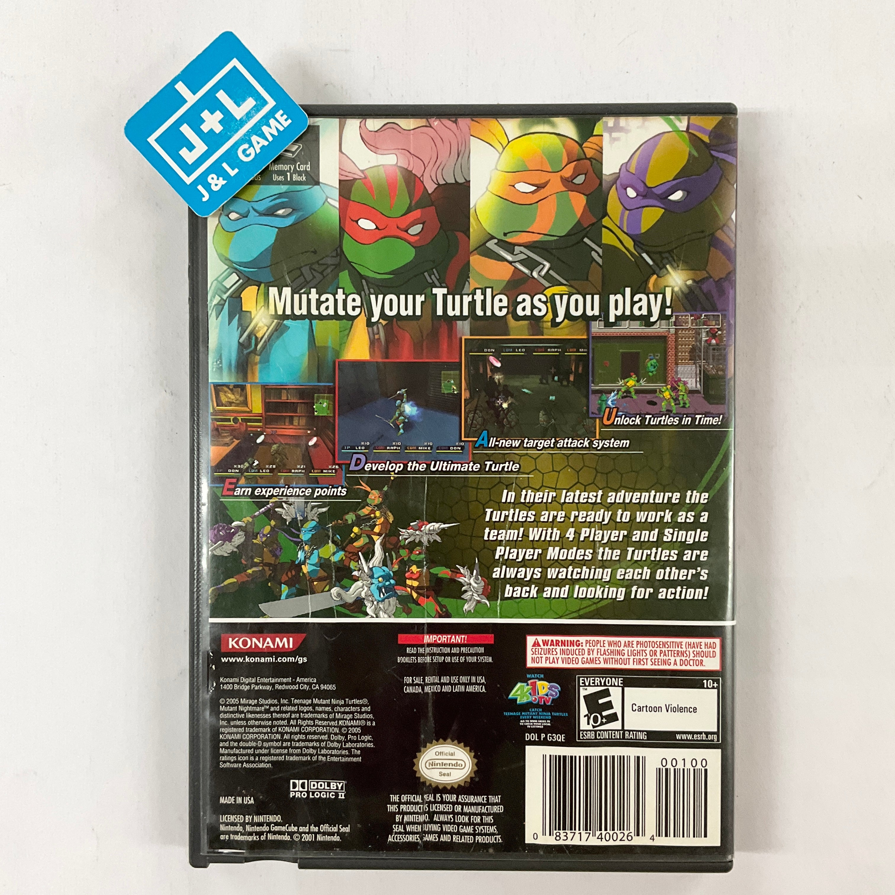 Teenage Mutant Ninja Turtles 3: Mutant Nightmare - (GC) GameCube [Pre-Owned] Video Games Konami   