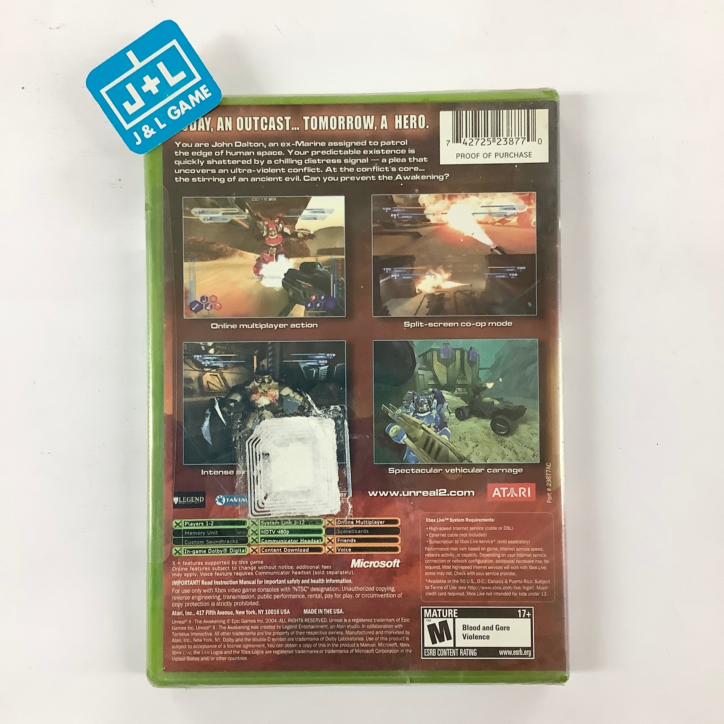 Unreal II: The Awakening - (XB) Xbox Video Games Atari SA   