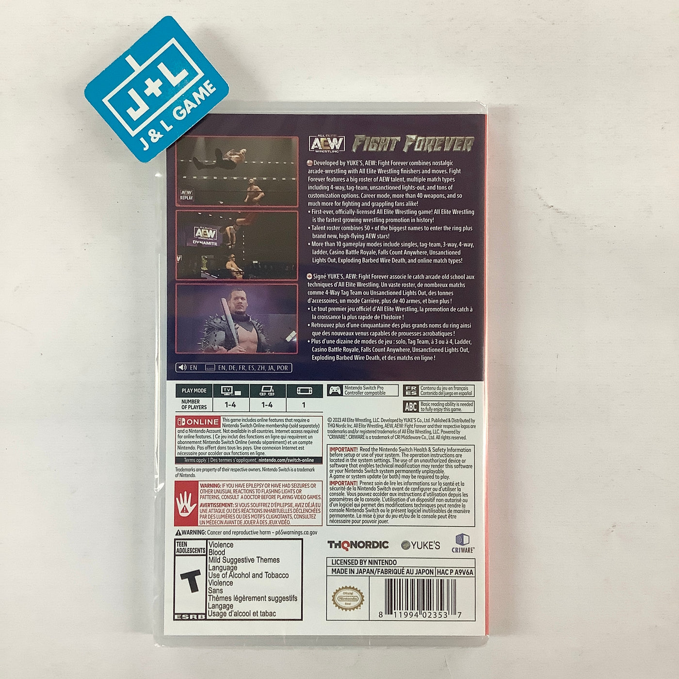Nintendo | Game J&L - Fight Forever Switch (NSW) AEW: