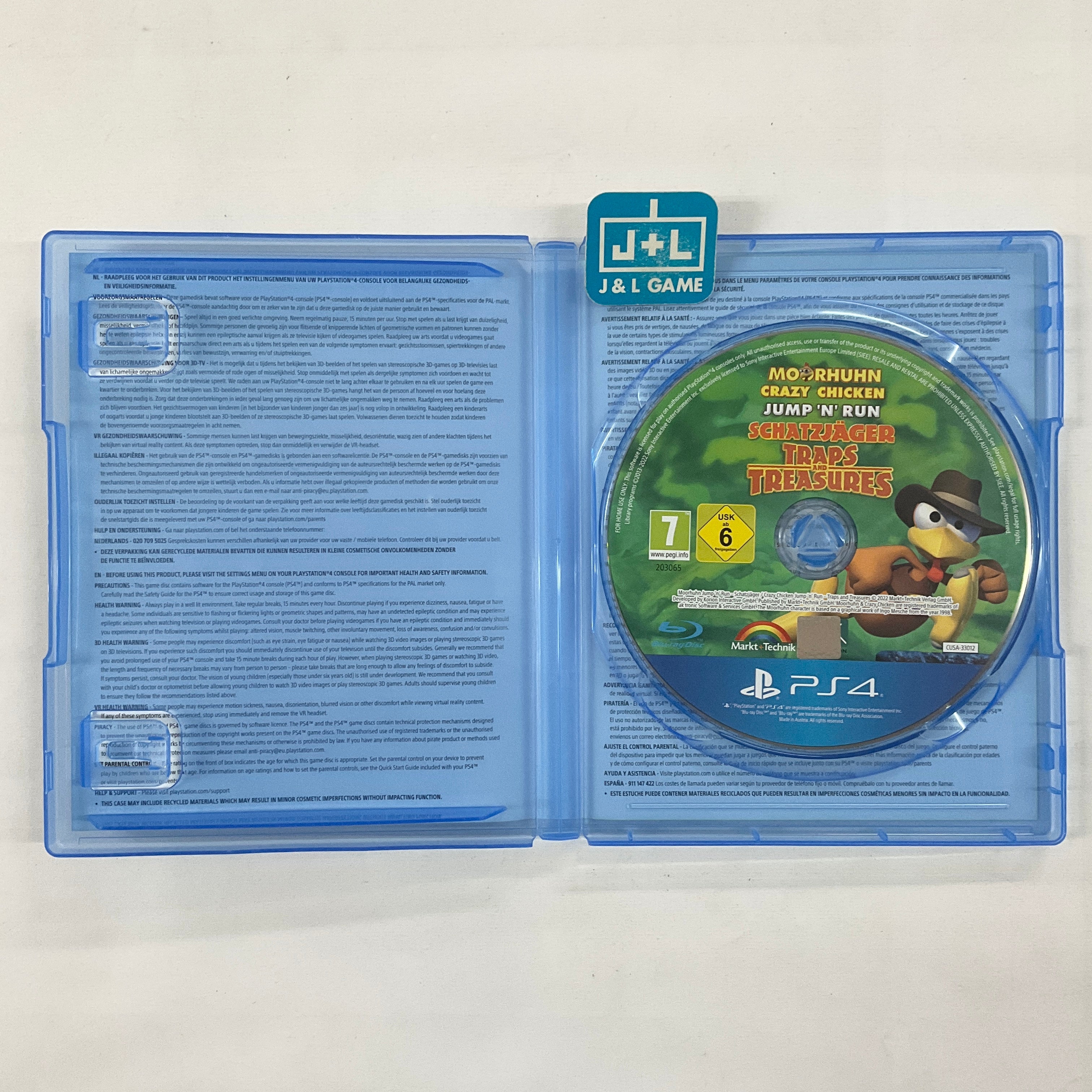 Crazy Chicken Jump 'n' Run Traps and Treasures - (PS4) PlayStation 4 [Pre-Owned] (European Import) Video Games Higgs Games   