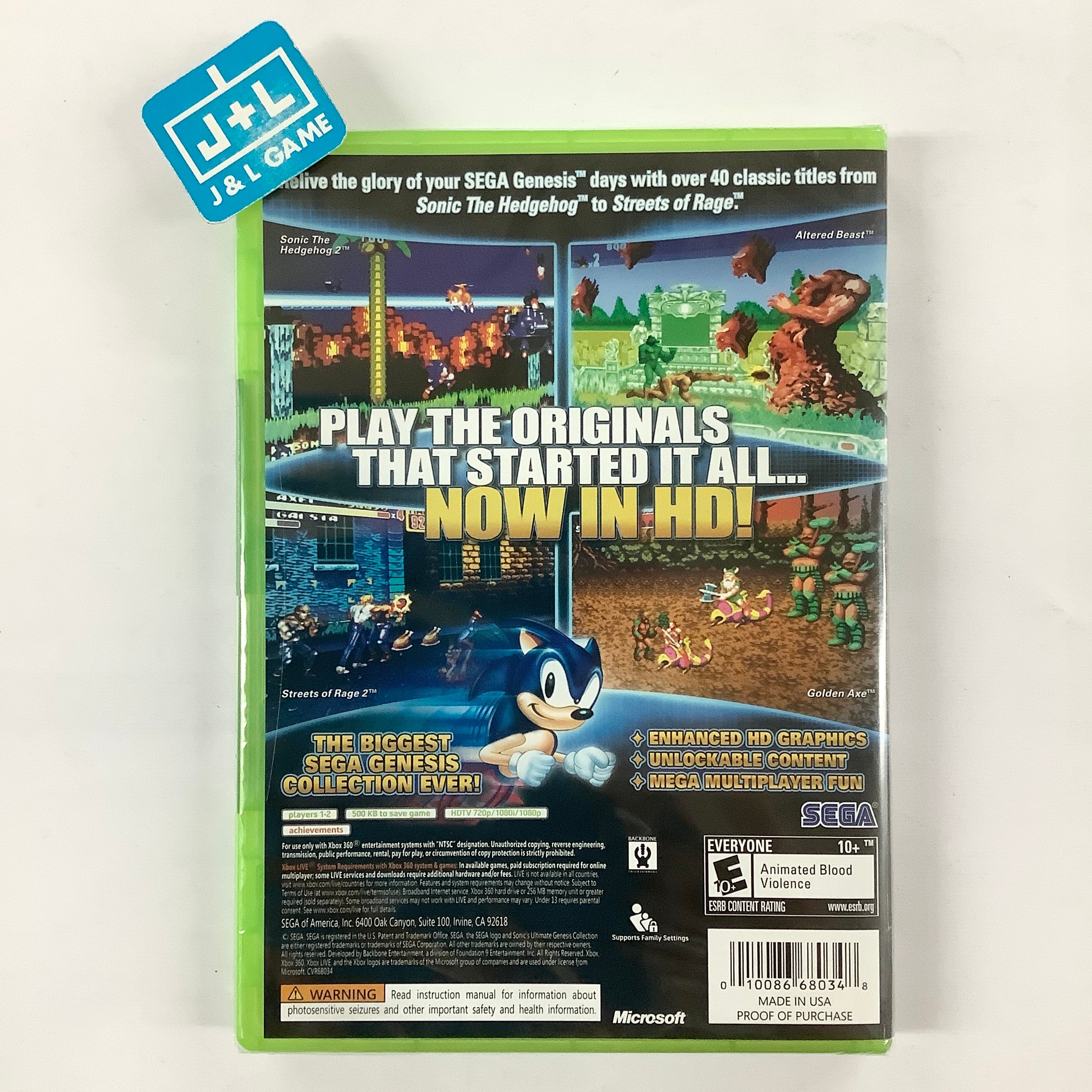 Sonic's Ultimate Genesis Collection (Platinum Hits) - Xbox 360 | J&L Game