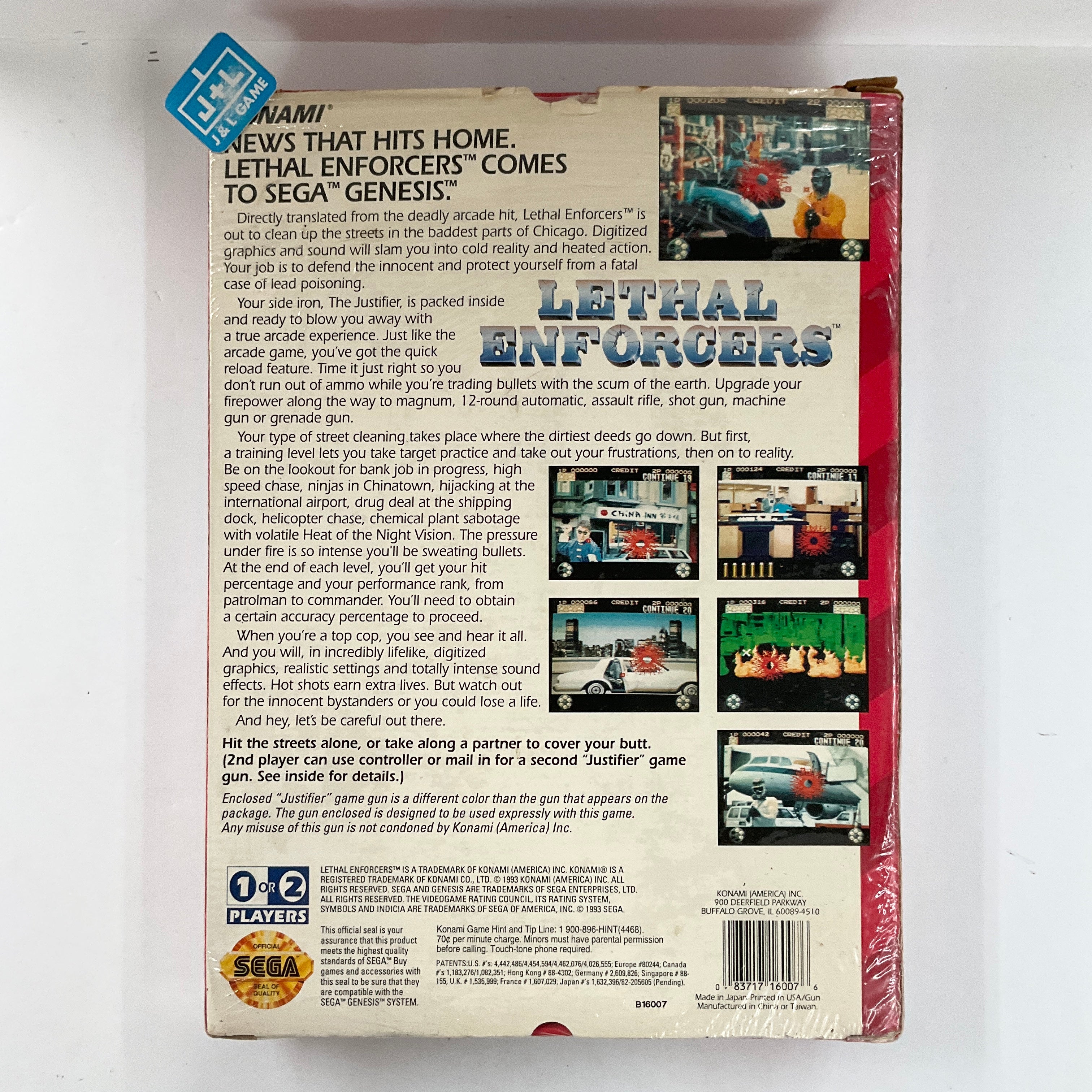 Lethal Enforcers - (SG) SEGA Genesis [Pre-Owned] Video Games Konami   
