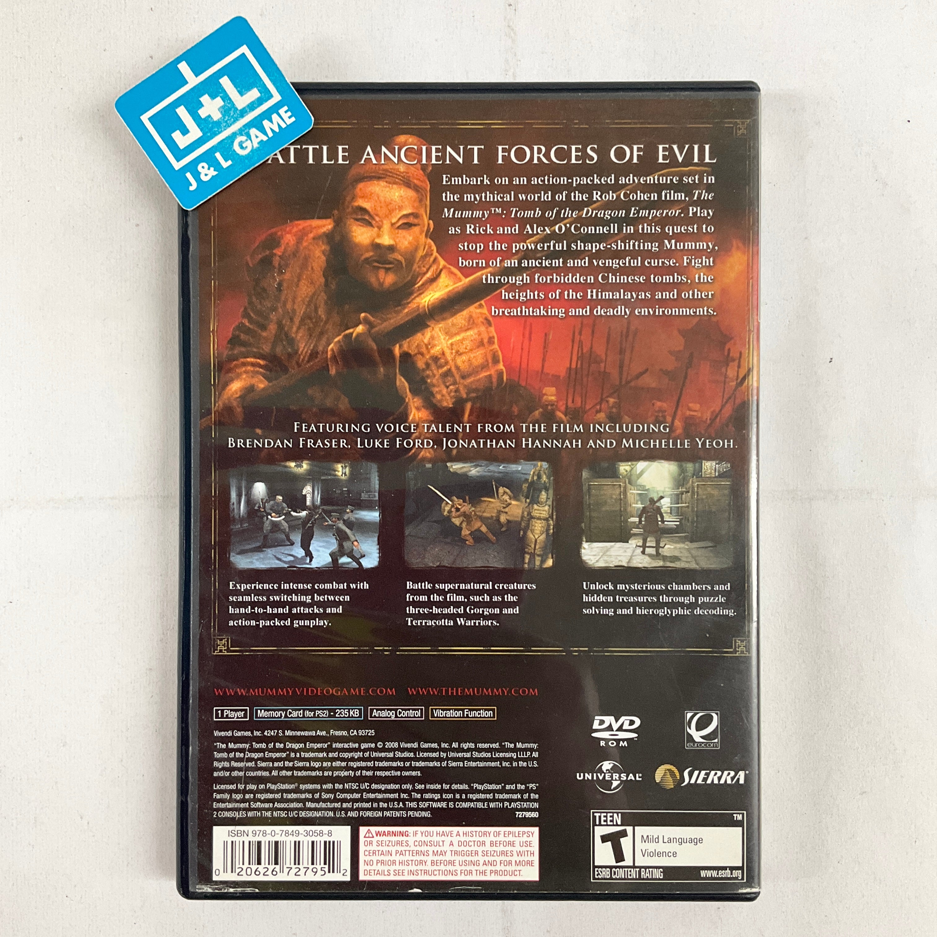 The Mummy: Tomb of the Dragon Emperor - (PS2) PlayStation 2 [Pre-Owned] Video Games Sierra Entertainment   