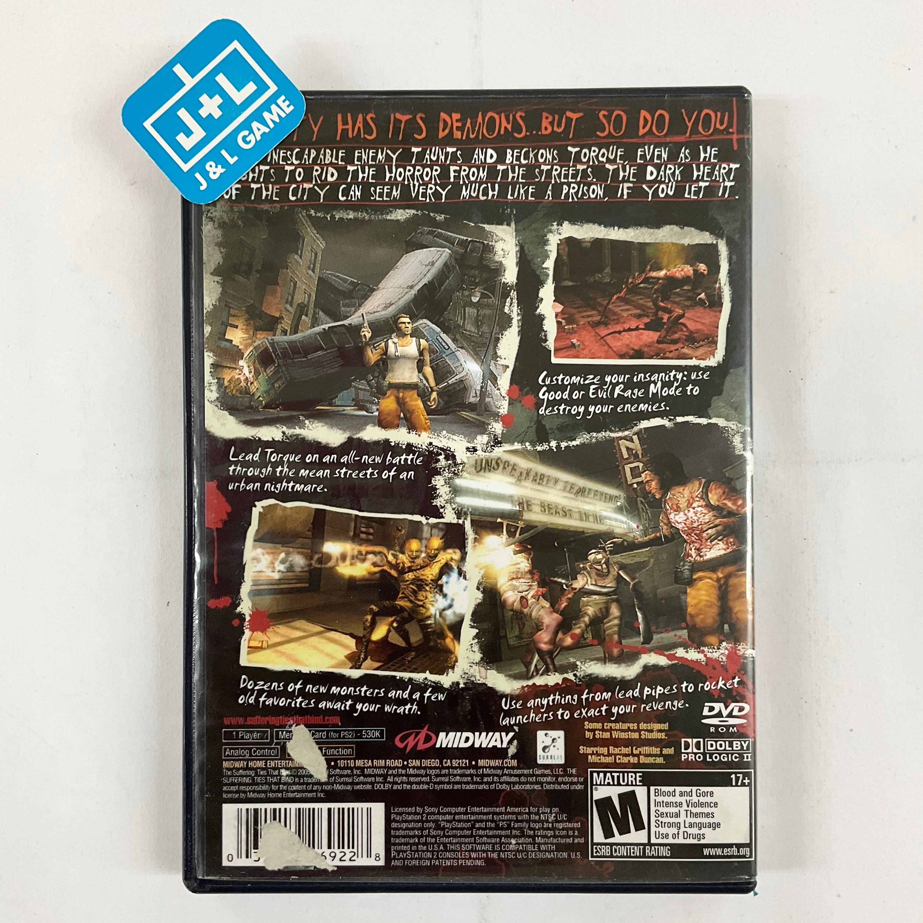 The Suffering: Ties That Bind - (PS2) PlayStation 2 [Pre-Owned] Video Games Midway   