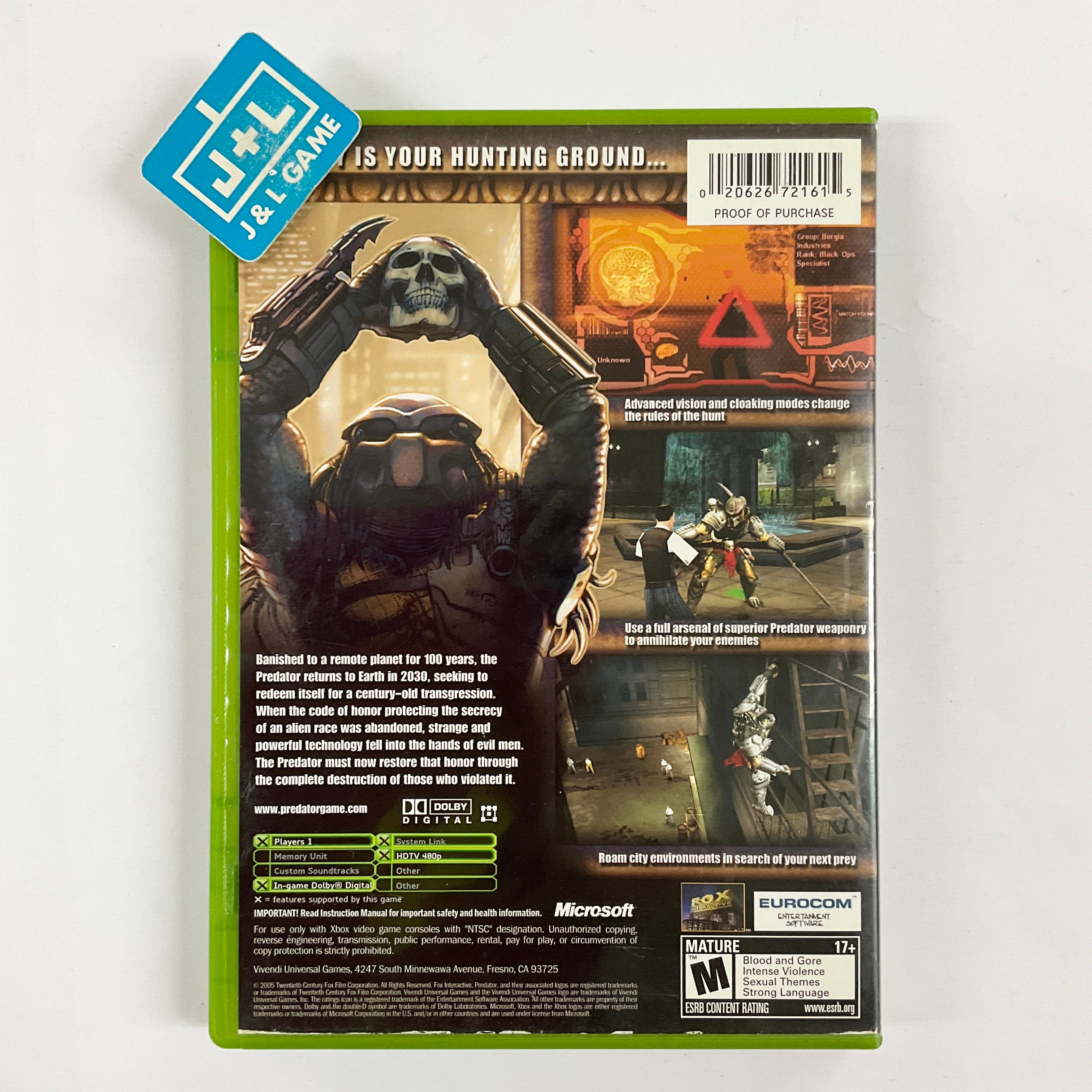 Predator: Concrete Jungle - (XB) Xbox [Pre-Owned] Video Games VU Games   