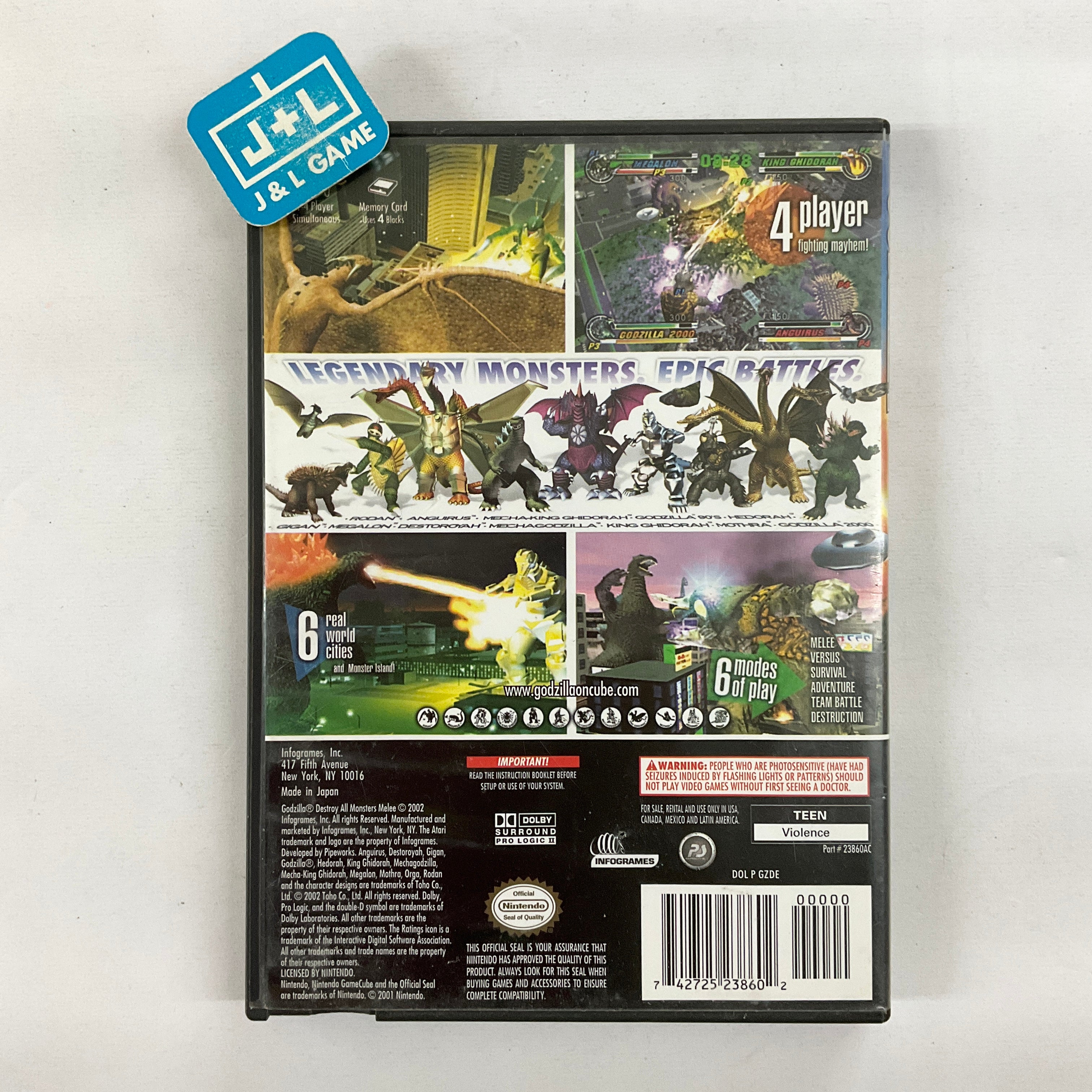 Godzilla: Destroy All Monsters Melee - (GC) GameCube [Pre-Owned] Video Games Atari SA   