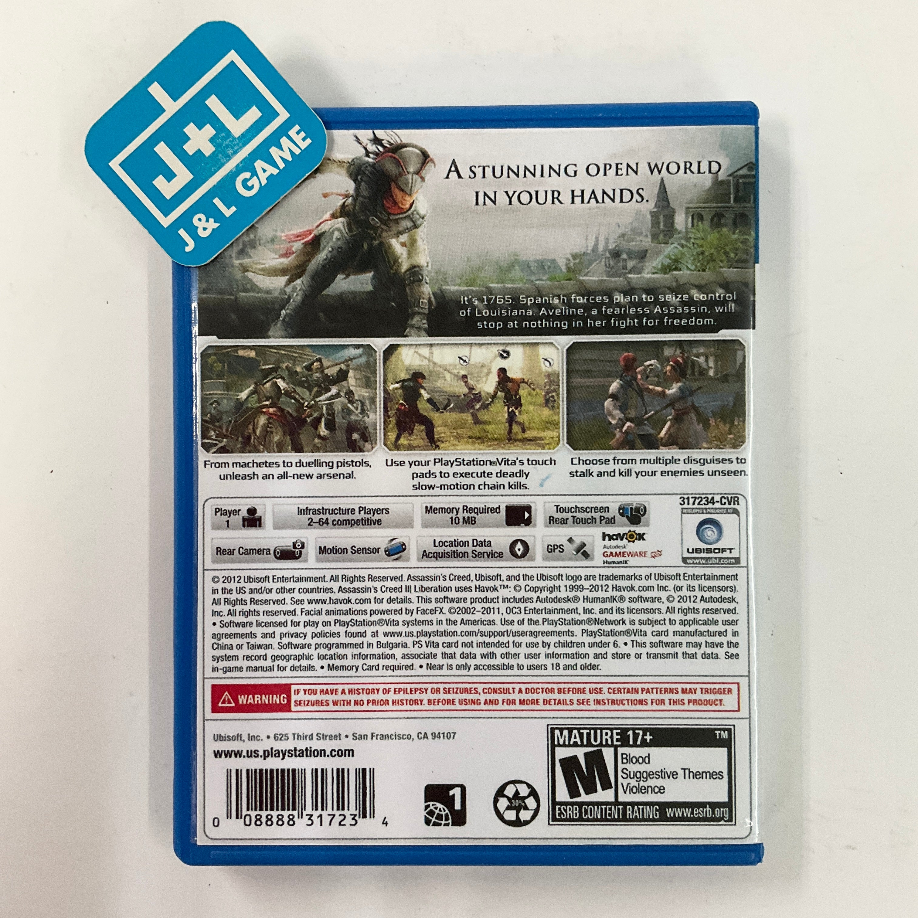Assassin's Creed III: Liberation - (PSV) PlayStation Vita [Pre-Owned] Video Games Ubisoft   