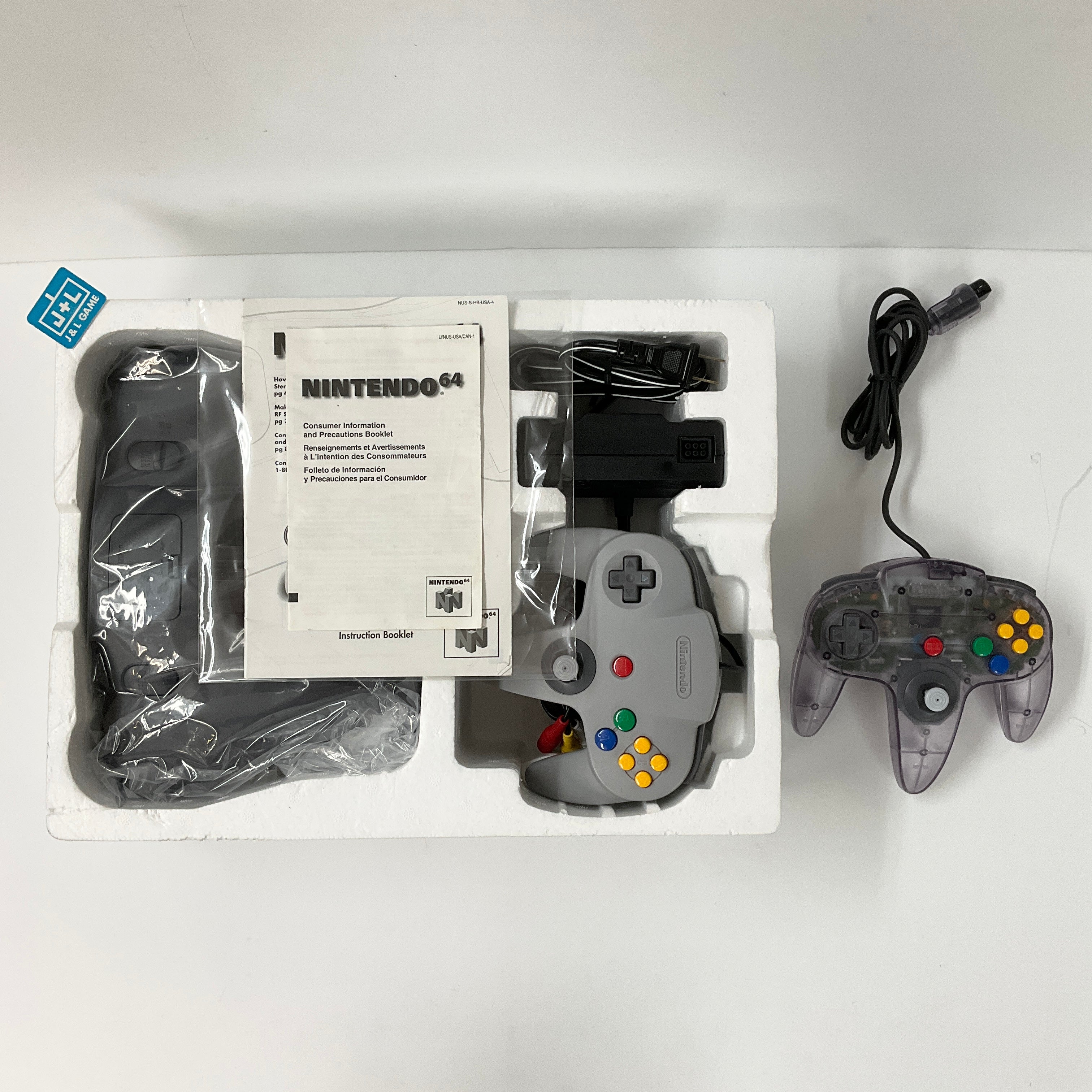 Nintendo 64 Hardware Console w/ Atomic Purple Controller (Black