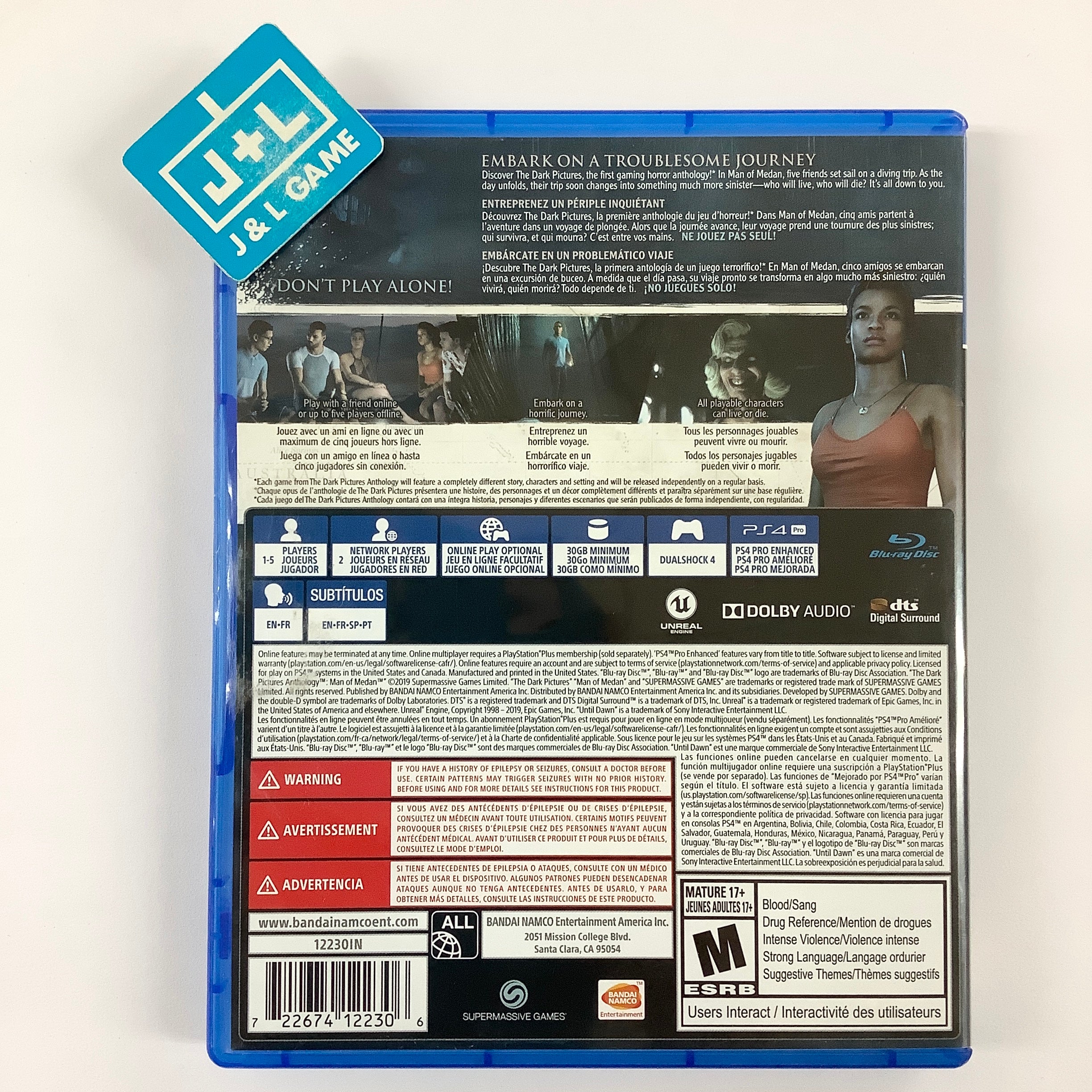 The Dark Pictures Anthology: Man of Medan - (PS4) PlayStation 4 [Pre-Owned] Video Games Bandai