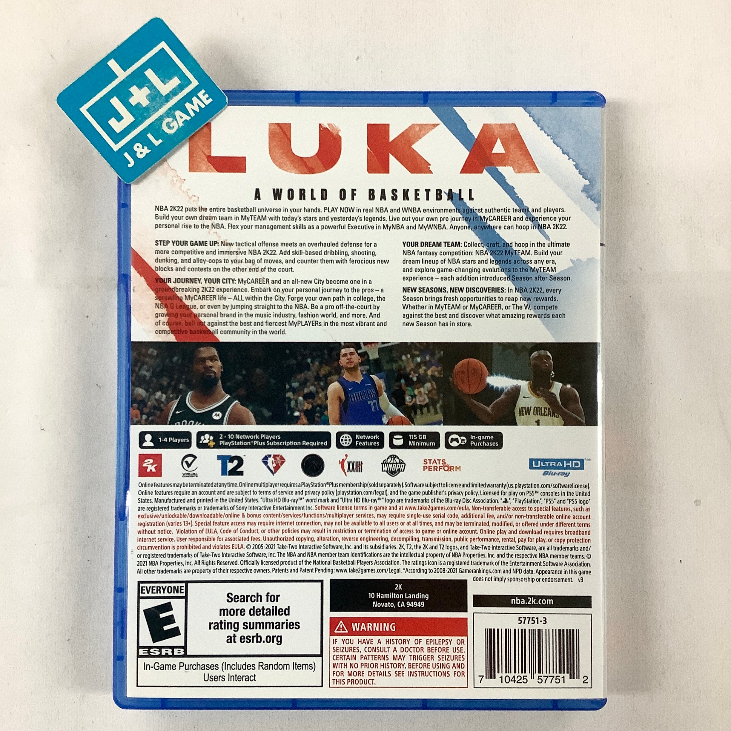 NBA 2K22 - (PS5) PlayStation 5 [Pre-Owned] | J&L Game