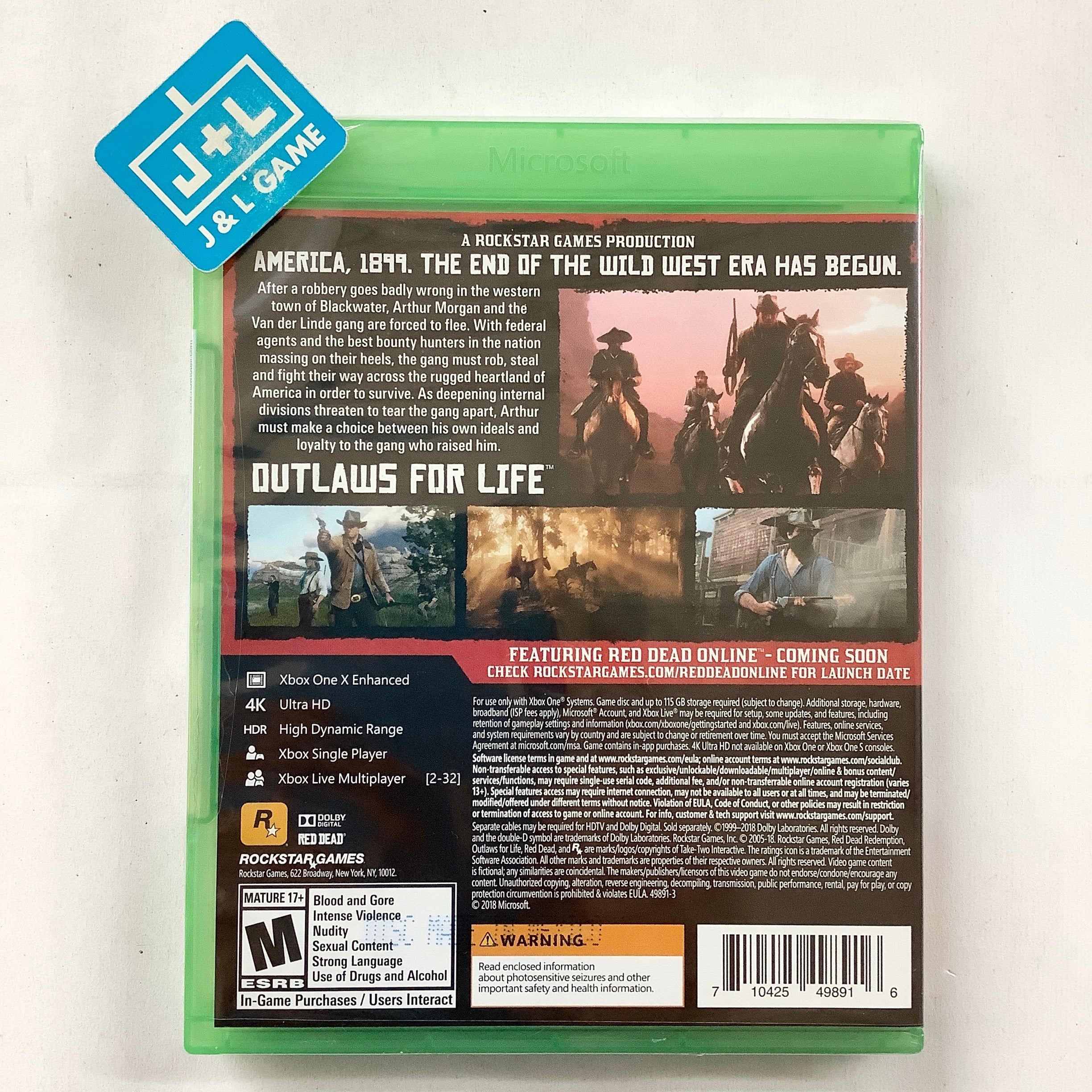 Red Dead Redemption II Xbox One avec carte - Jeux vidéo Red Dead Redemption II Xbox One avec carte - Jeux vidéo