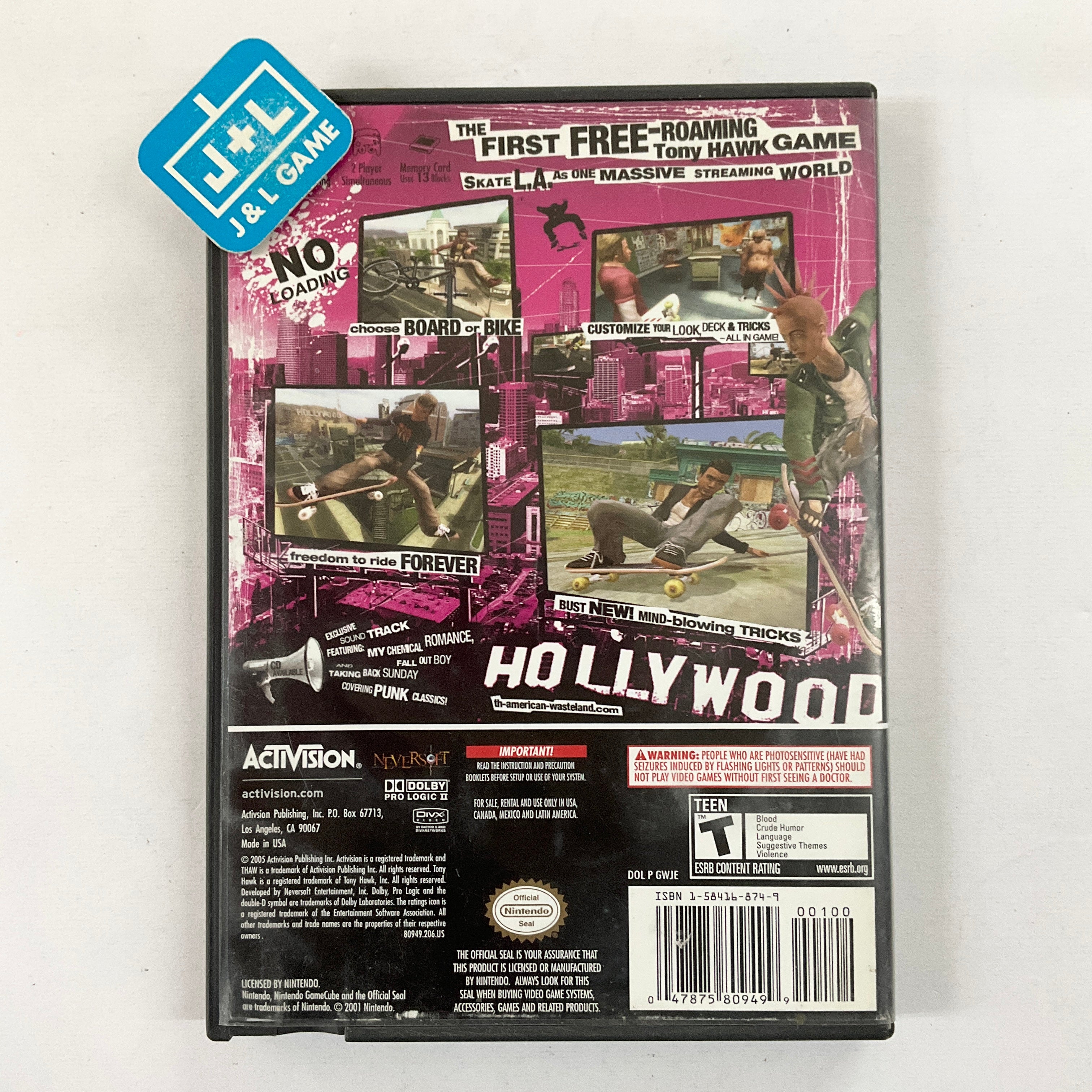 Tony Hawk American Wasteland - (GC) Nintendo GameCube [Pre-Owned] Video Games ACTIVISION   