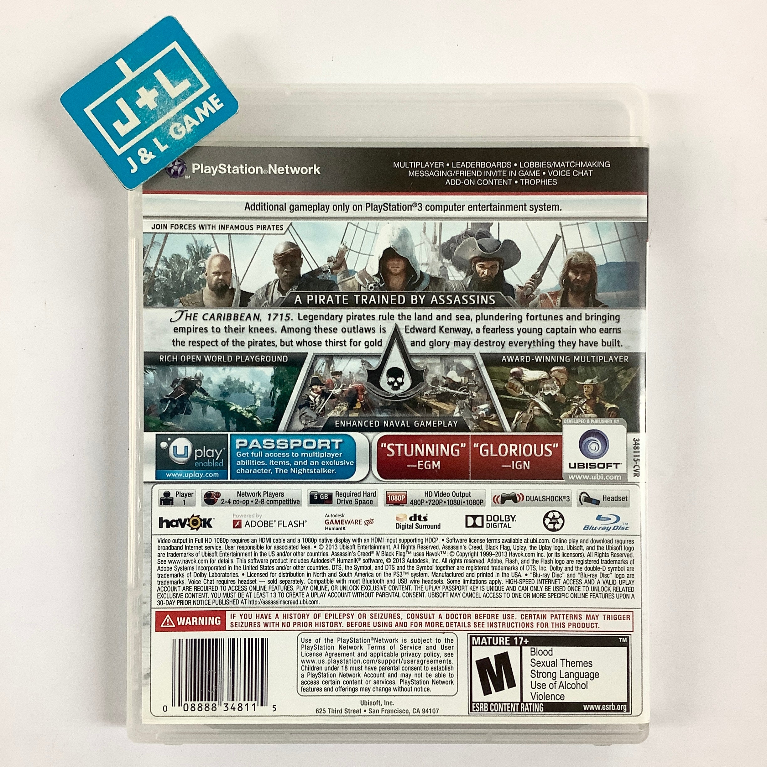 Assassin's Creed IV: Black Flag - (PS3) PlayStation 3 [Pre-Owned] Video Games Ubisoft   