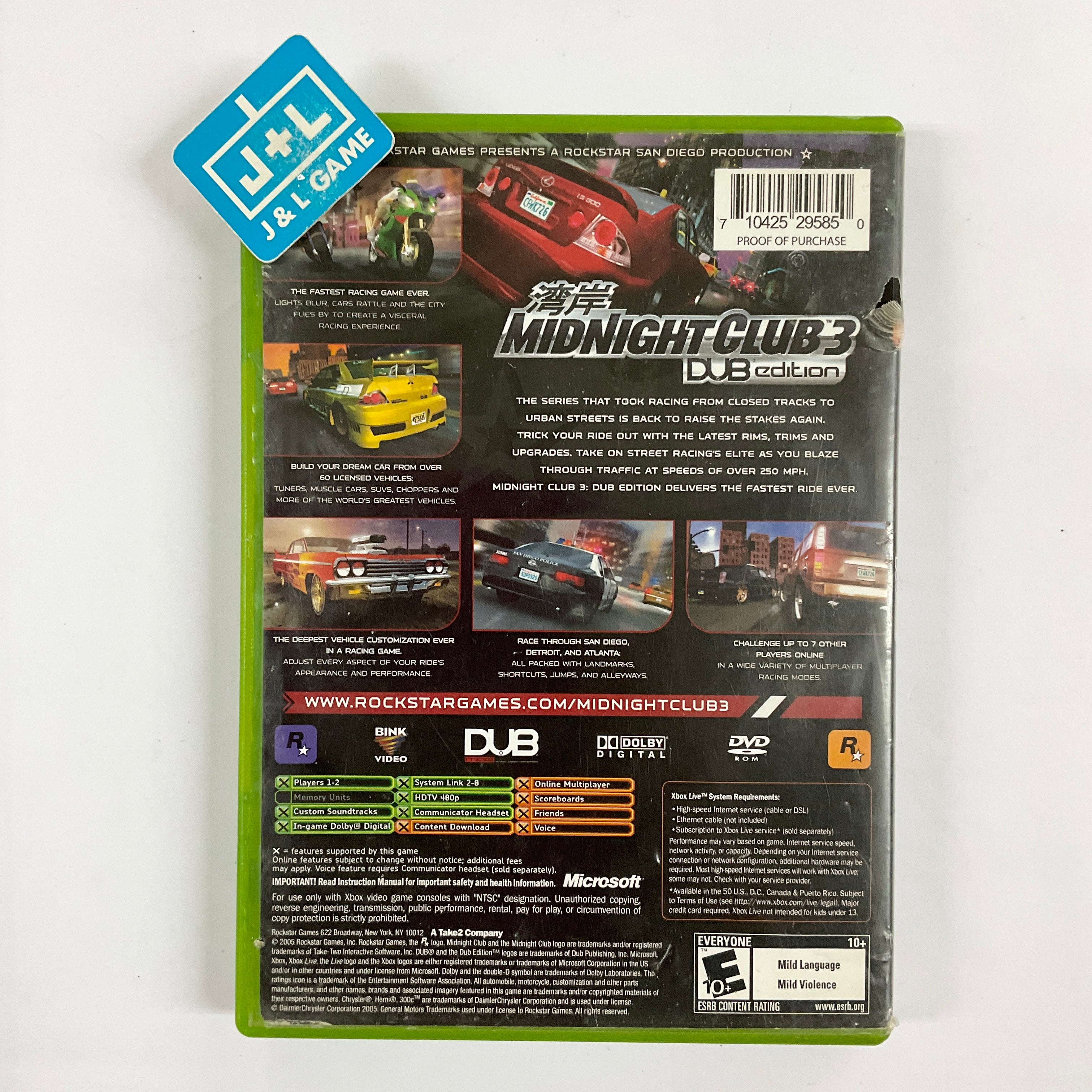 Midnight Club 3: DUB Edition - (XB) Xbox [Pre-Owned] Video Games Rockstar Games   