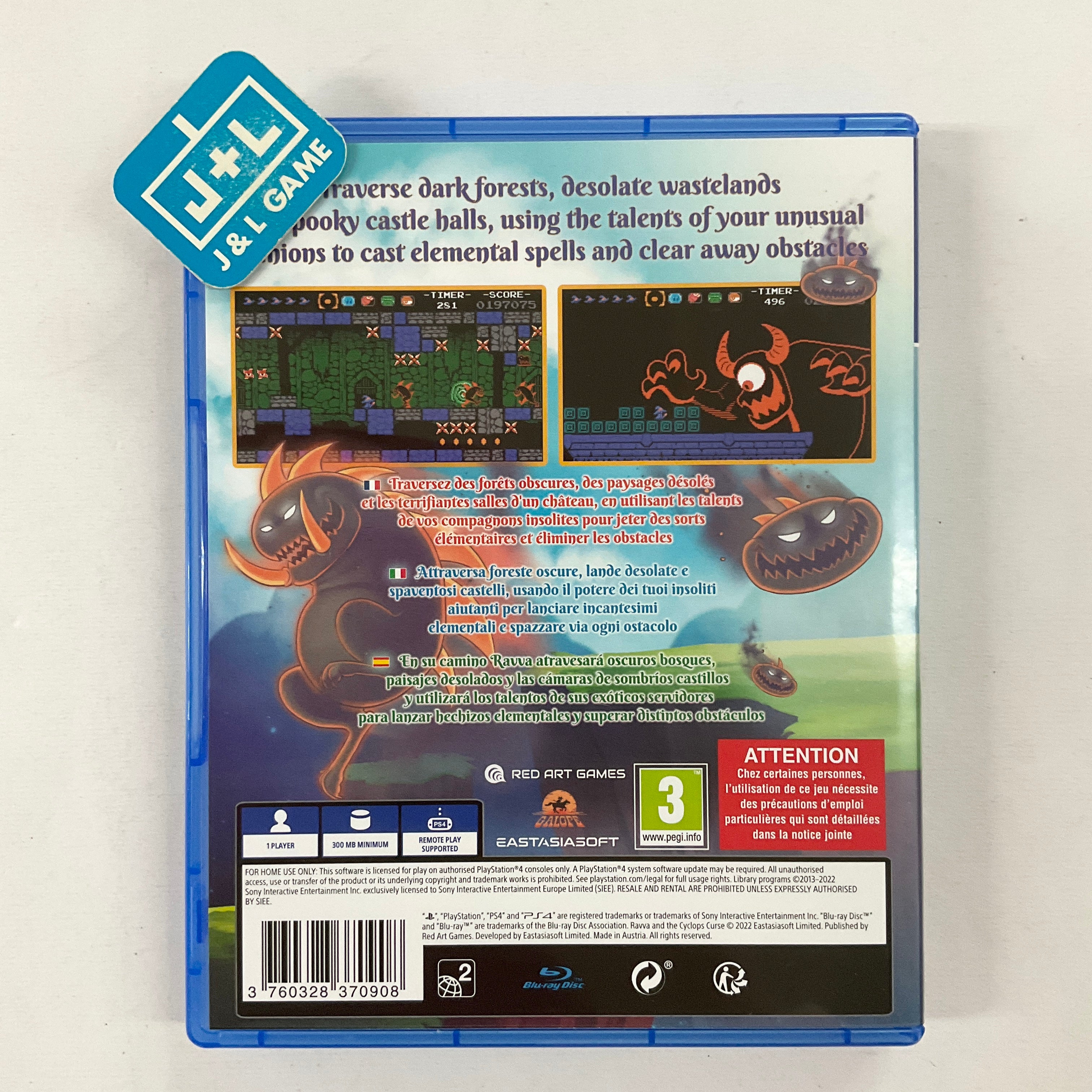 Ravva and the Cyclops Curse - (PS4) PlayStation 4 [Pre-Owned] (European Import) Video Games Red Art Games   