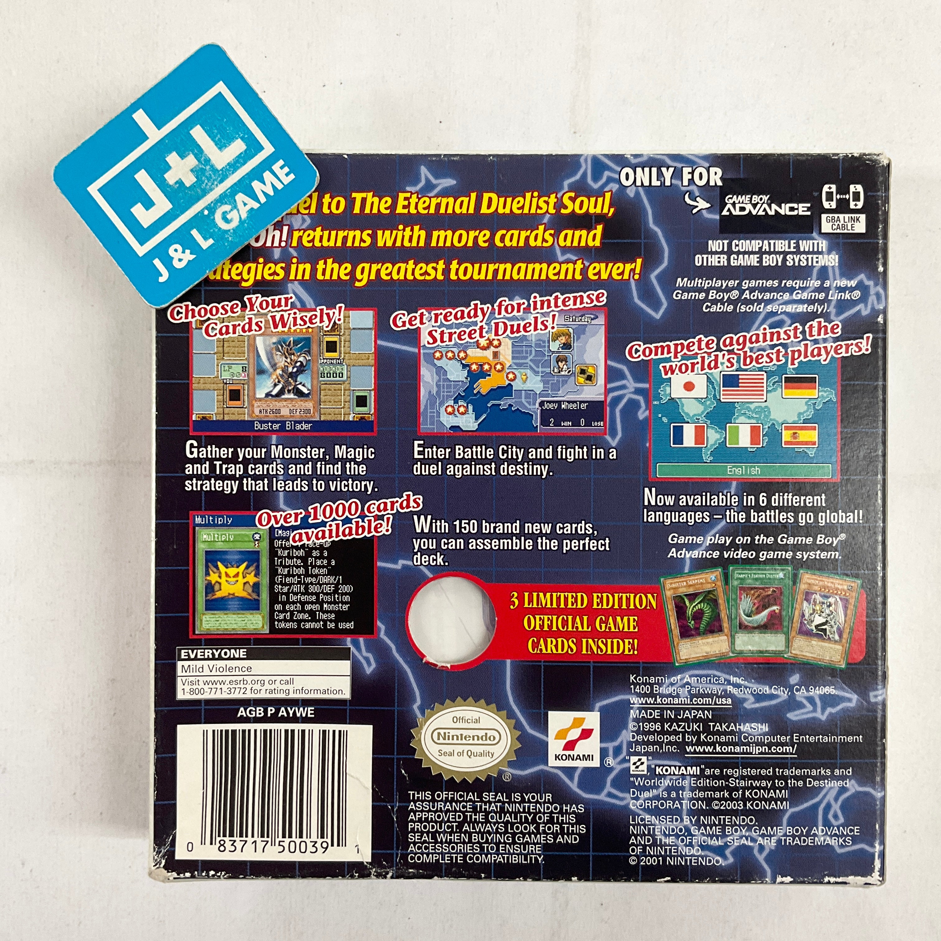 Yu-Gi-Oh! Worldwide Edition: Stairway to the Destined Duel - (GBA) Game Boy Advance [Pre-Owned] Video Games Konami   