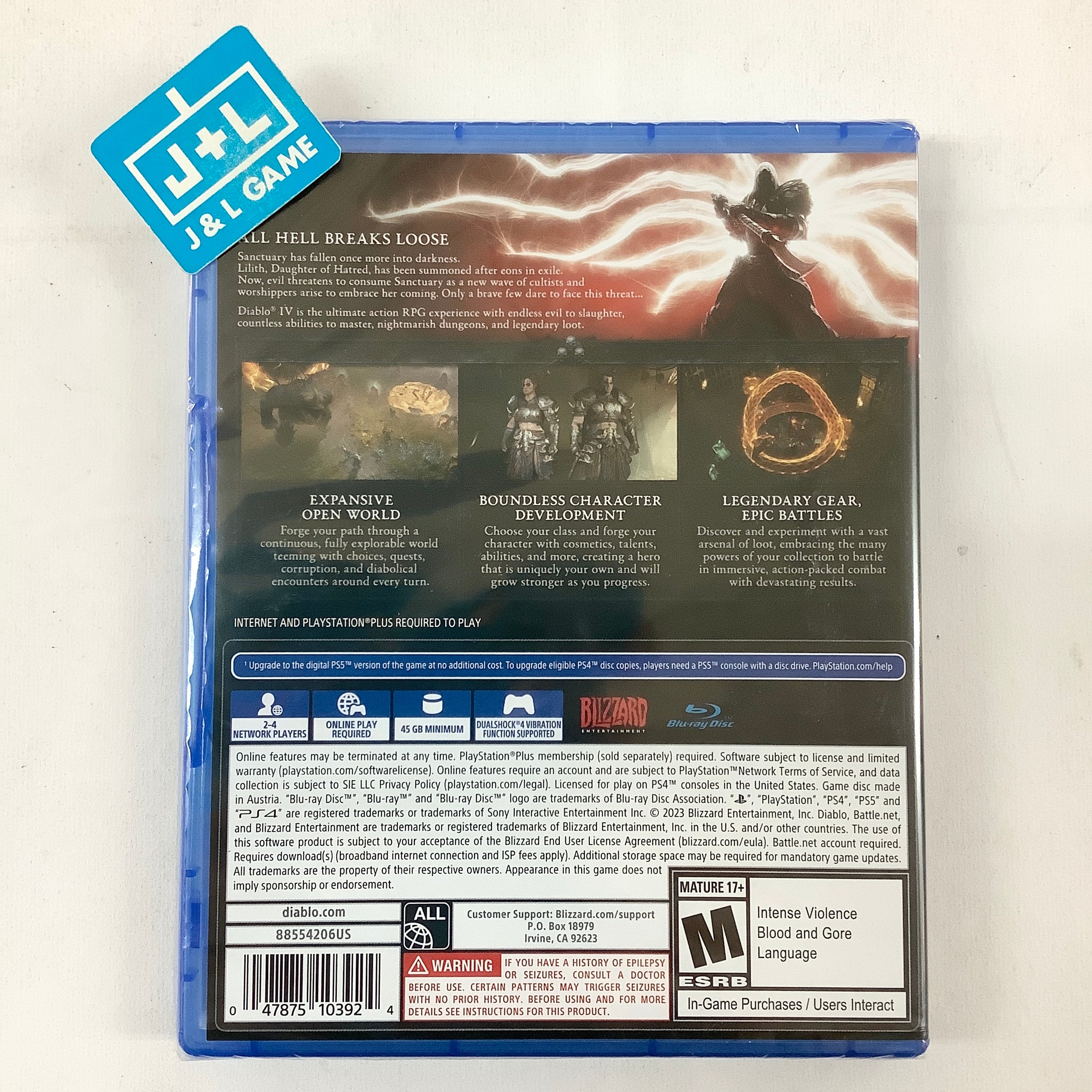 Diablo IV - (PS4) PlayStation 4 Video Games Blizzard Entertainment   
