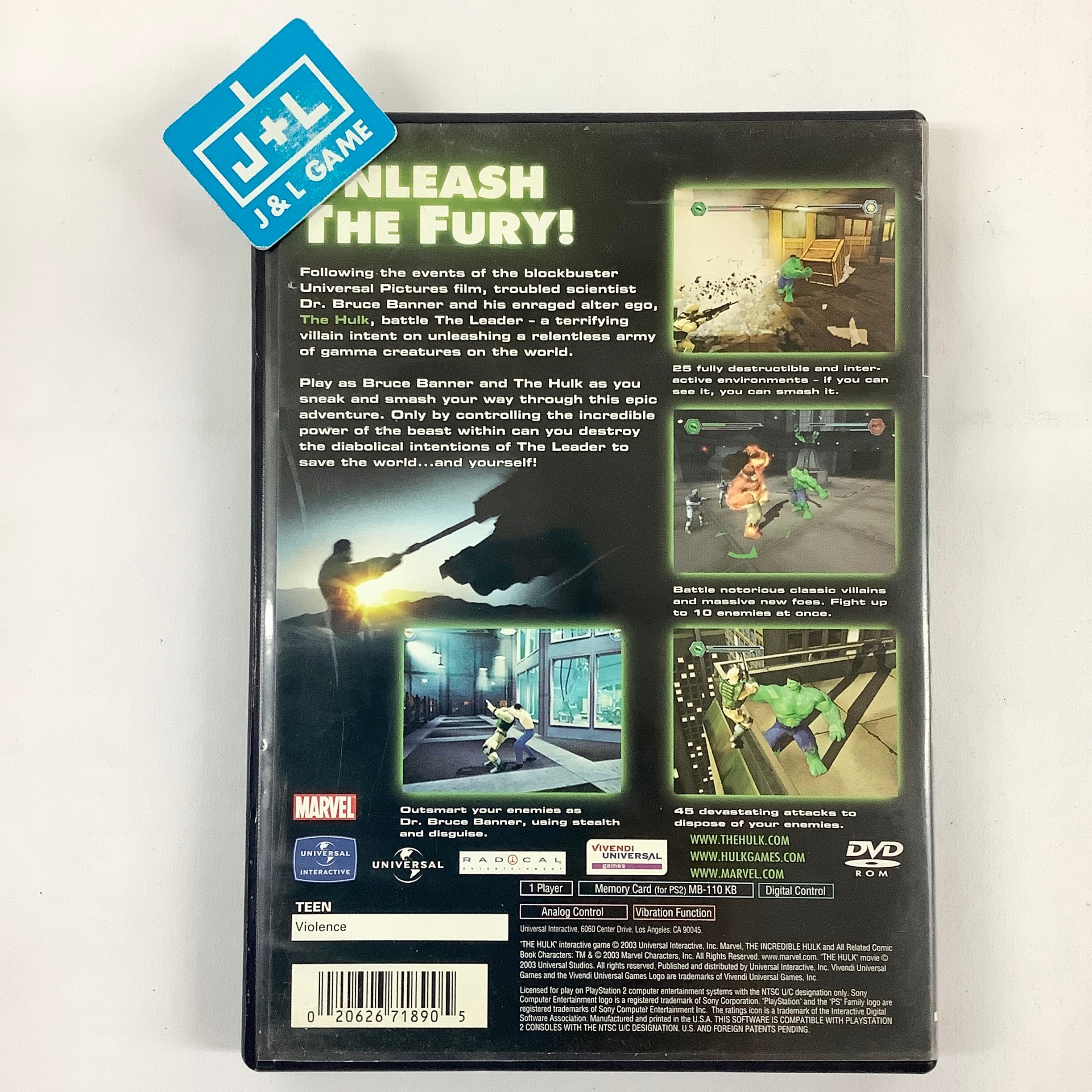 The Hulk - Promo Press - Sony PlayStation PS2 - PAL - Jeux vidéo The Hulk - Promo Press - Sony PlayStation PS2 - PAL - Jeux vidéo