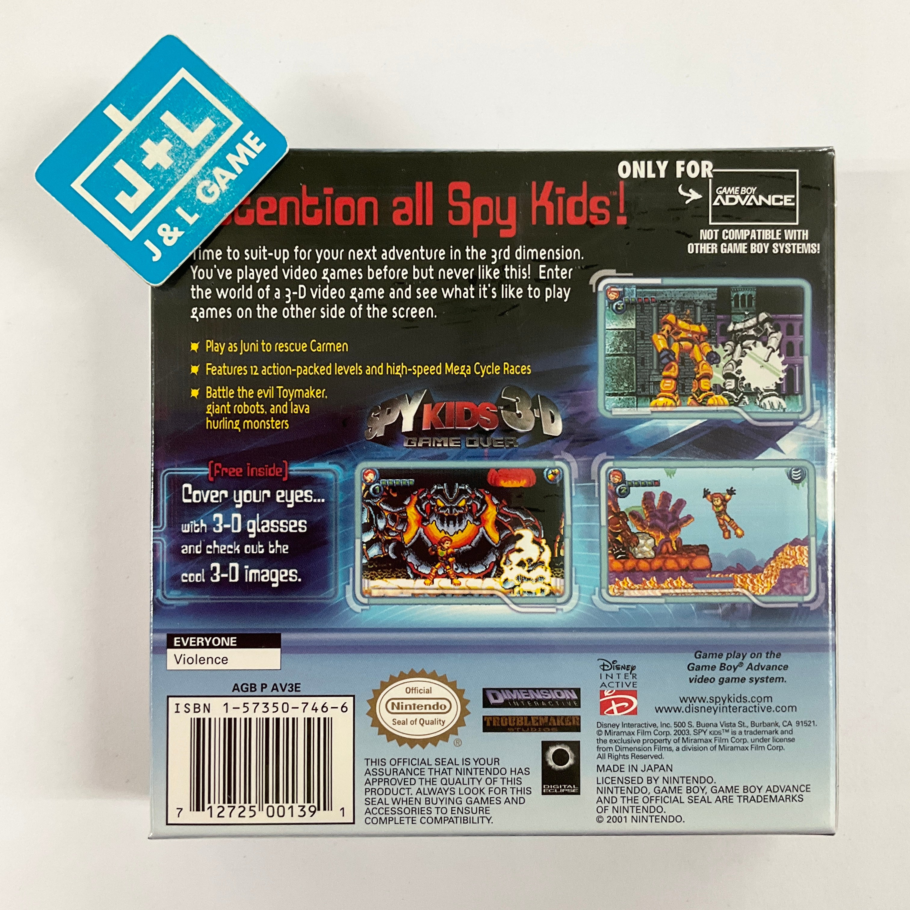 Spy Kids 3-D: Game Over - (GBA) Game Boy Advance Video Games Disney Interactive   