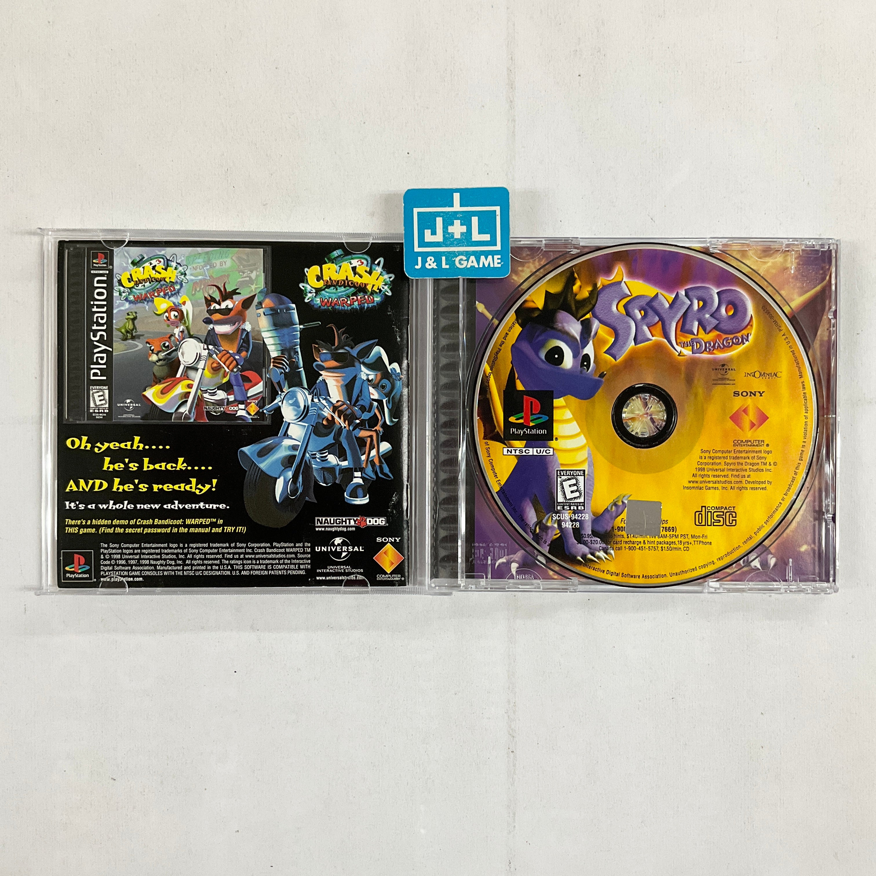 Spyro the Dragon - (PS1) PlayStation 1 [Pre-Owned] Video Games SCEA   