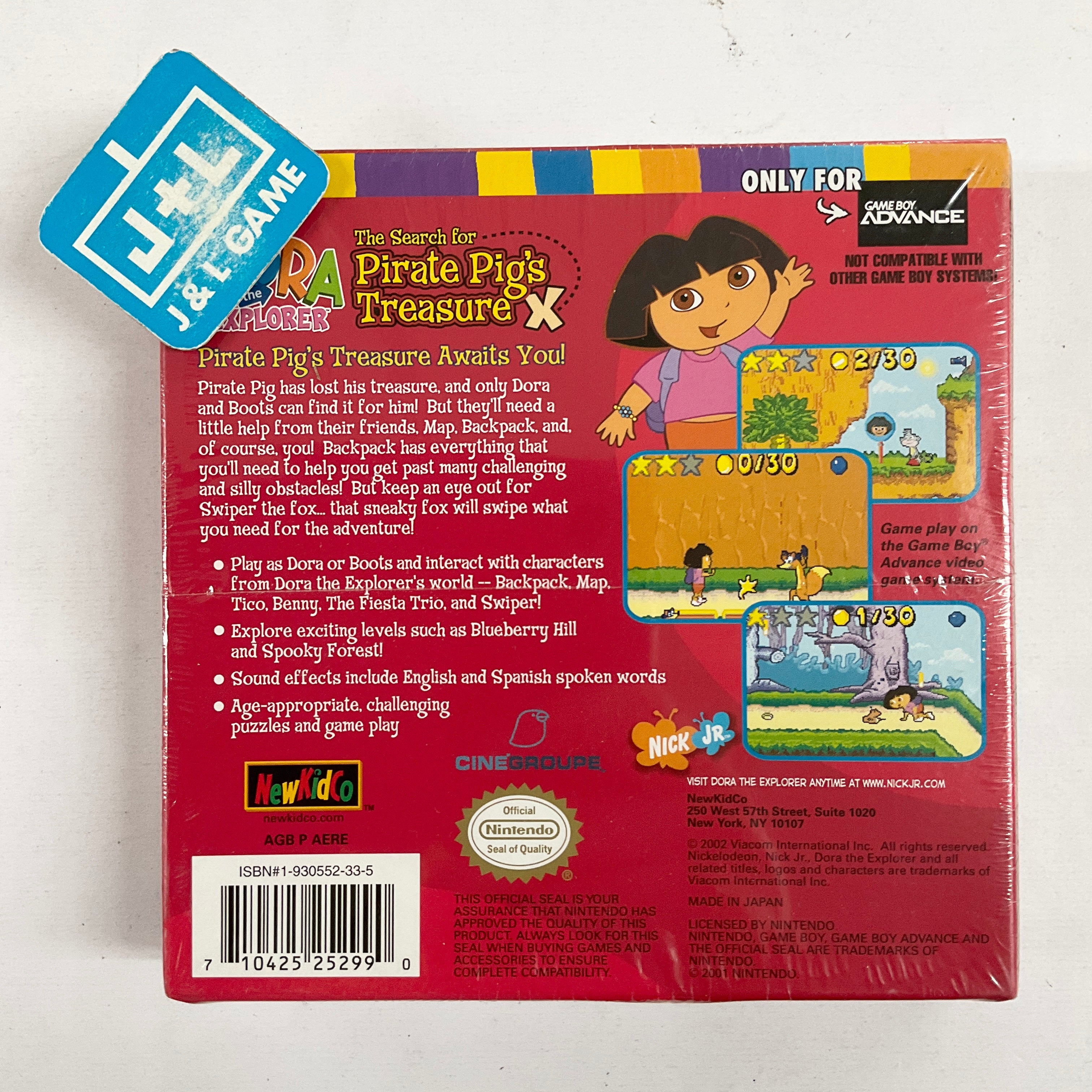 Dora the Explorer: The Search for Pirate Pig's Treasure - (GBA) Game Boy Advance Video Games NewKidCo   