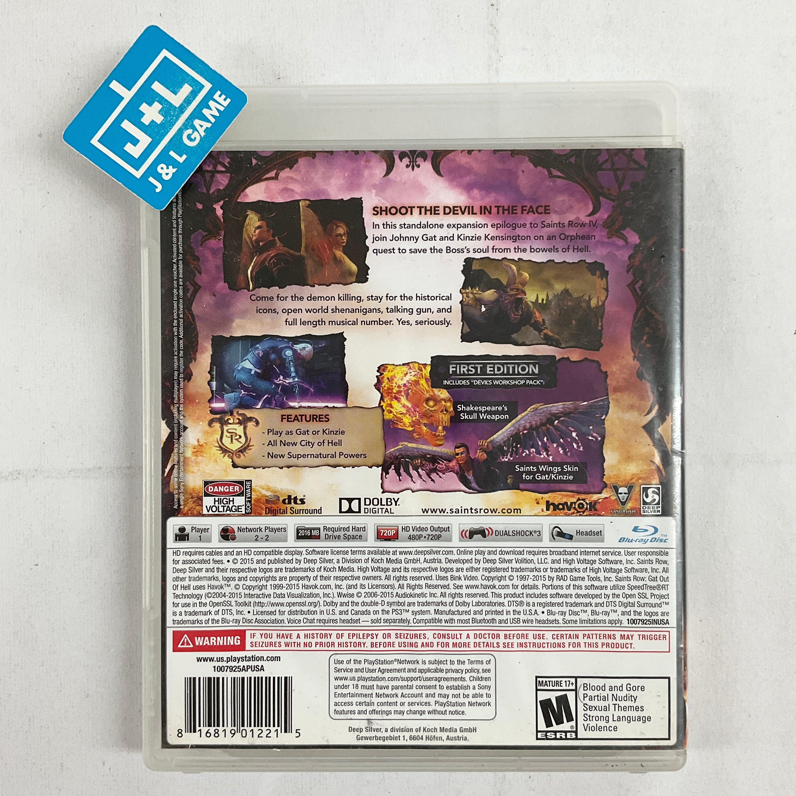 Saints Row: Gat Out of Hell - (PS3) Playstation 3 [Pre-Owned] Video Games Deep Silver   