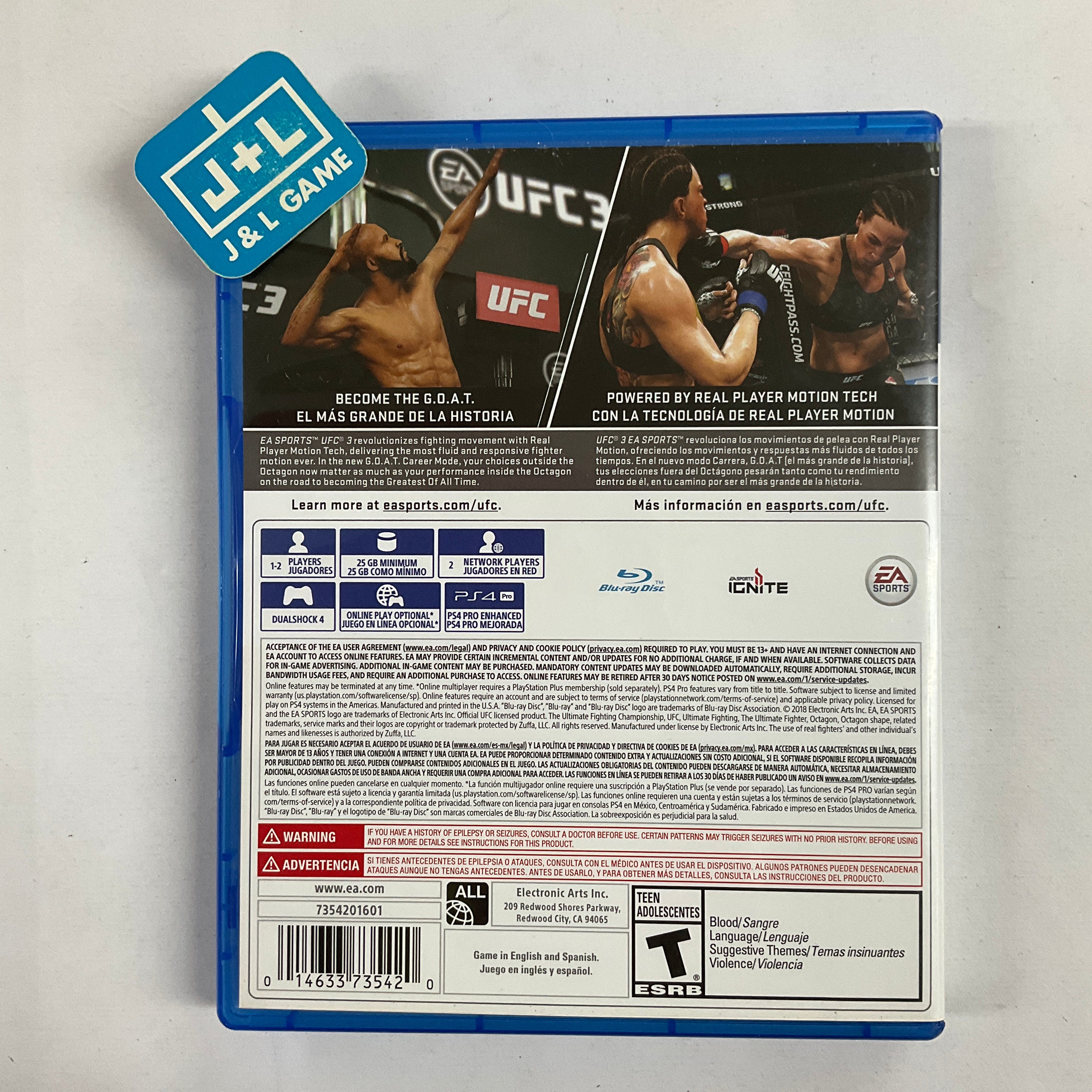 UFC 3 - PlayStation 4 [Pre-Owned] Video Games Electronic Arts