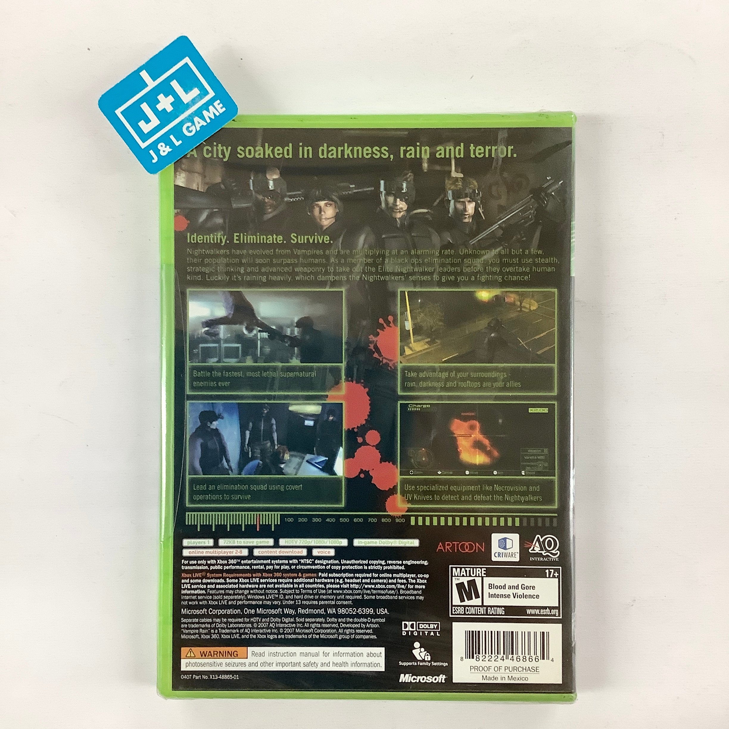Vampire Rain - Xbox 360 | J&L Game