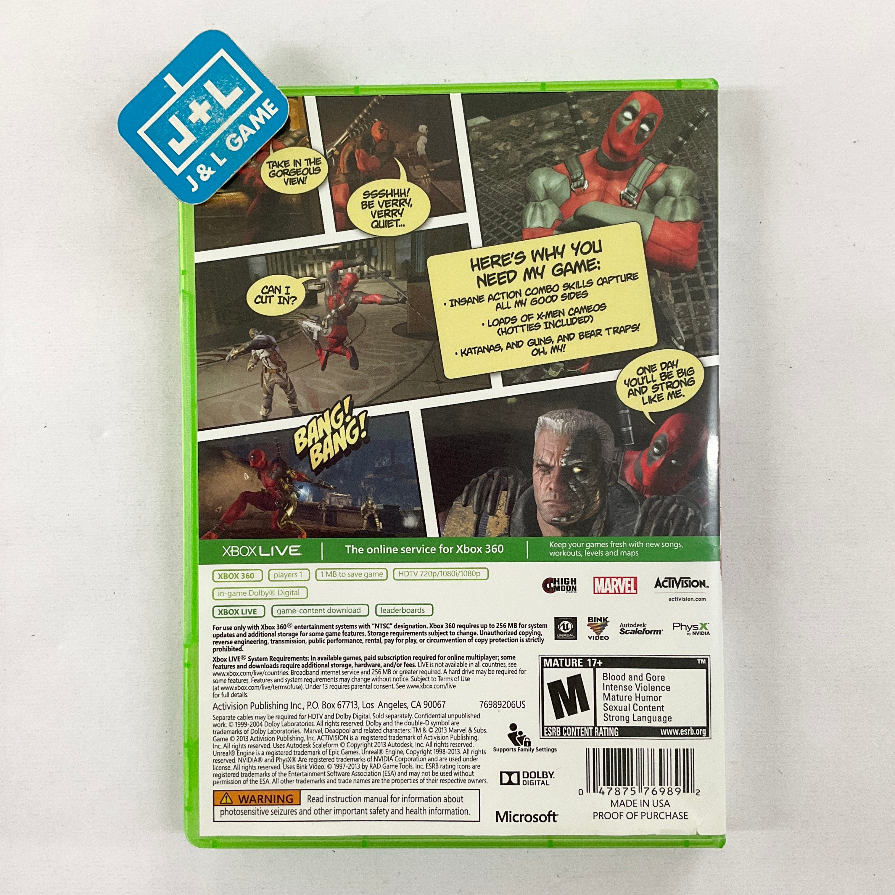 Deadpool - Xbox 360 [Pre-Owned] Video Games ACTIVISION   