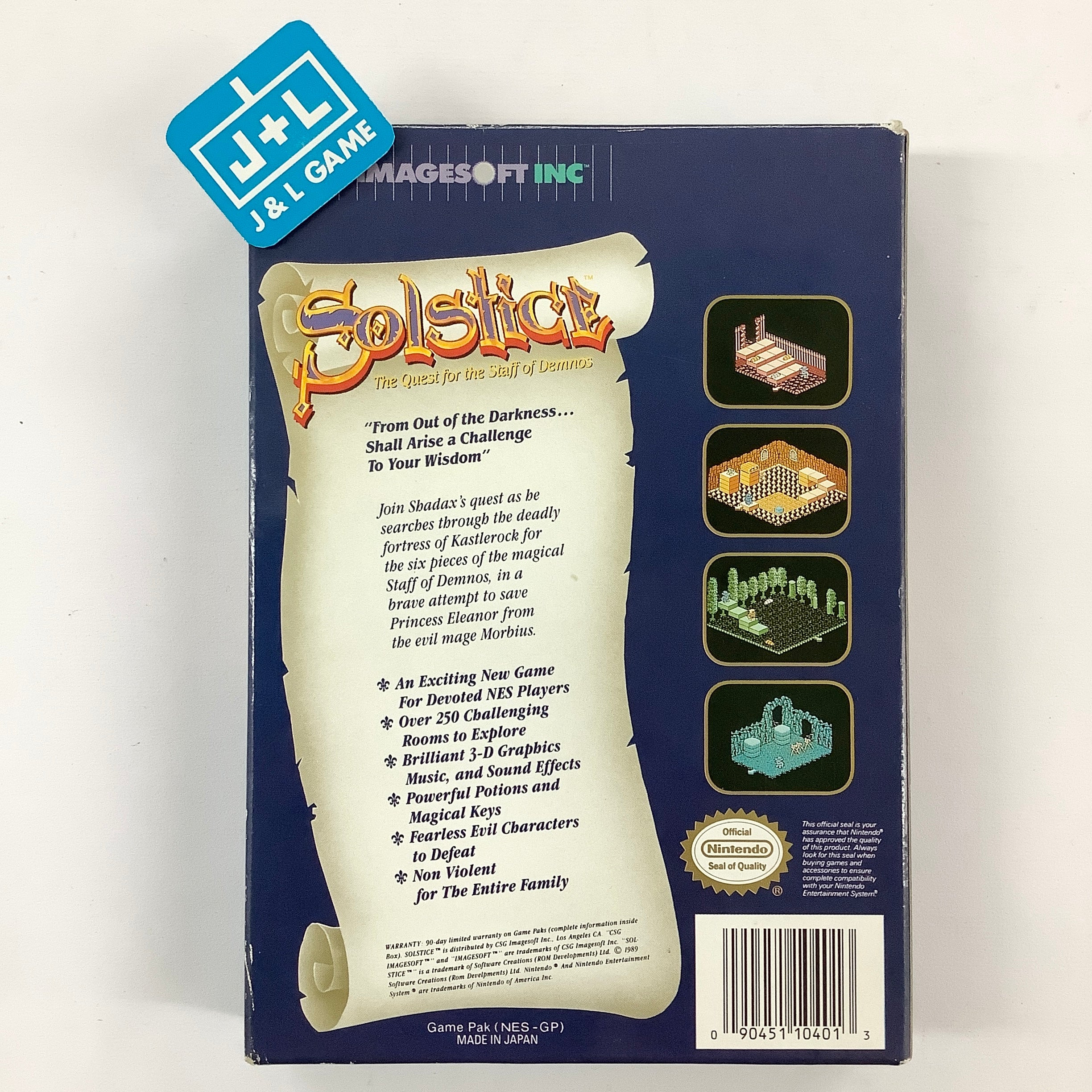 Solstice: The Quest for the Staff of Demnos - (NES) Nintendo Entertainment System [Pre-Owned] Video Games Sony Imagesoft   