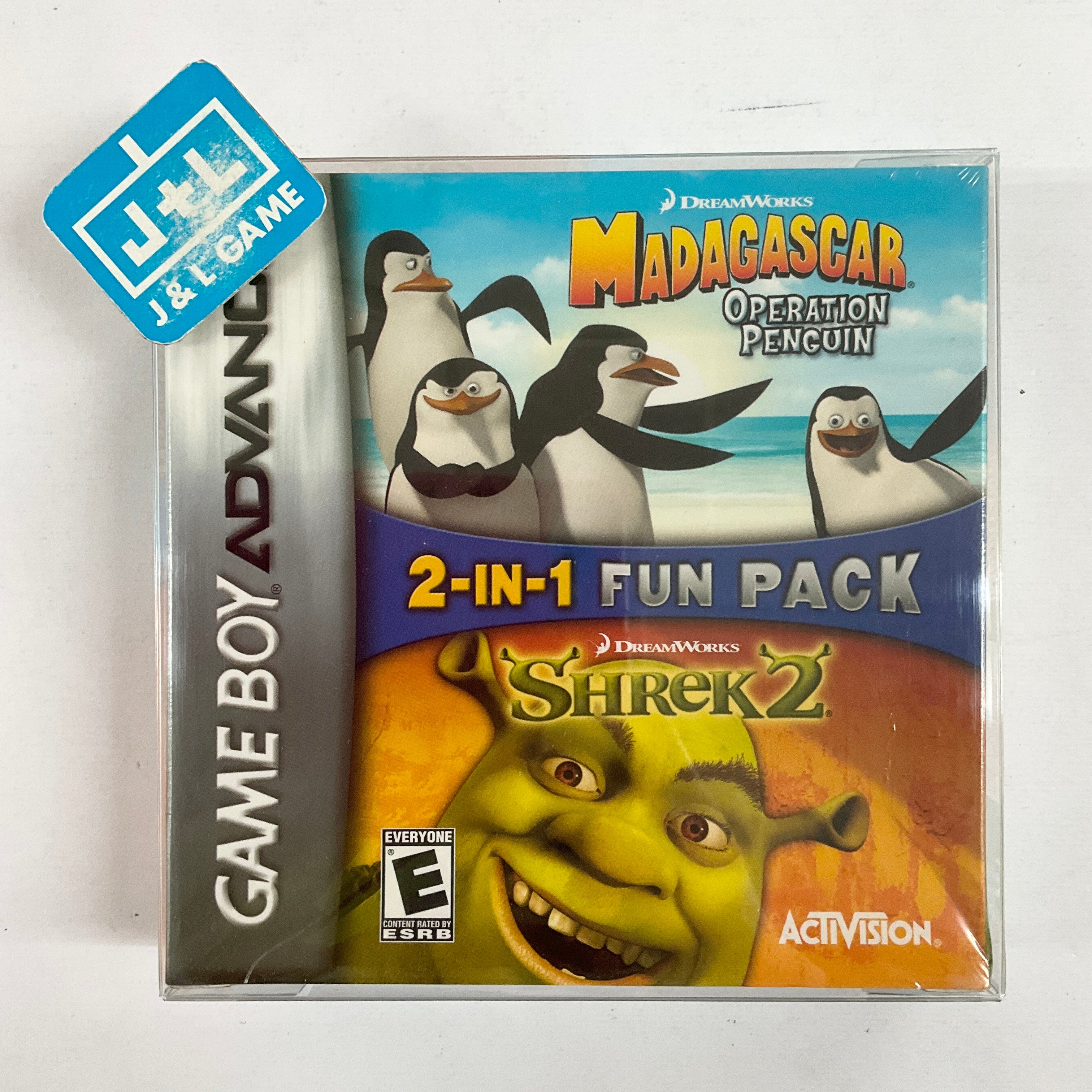 2-In-1 Fun Pack: Dreamworks Madagascar: Operation Penguin / Dreamworks Shrek 2 - (GBA) Game Boy Advance Video Games Activision   