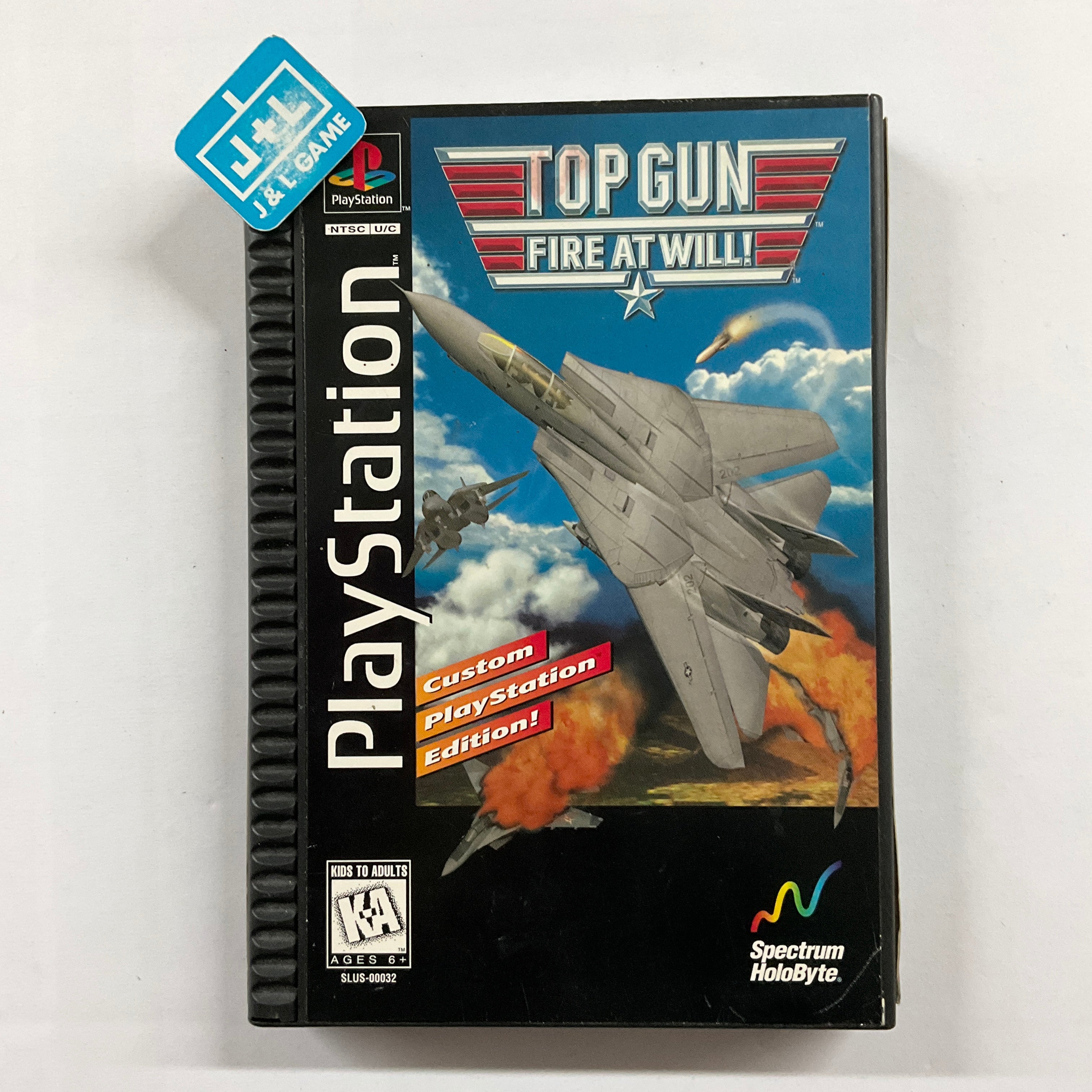 Top Gun: Fire at Will! (Long Box) - PlayStation 1 [Pre-Owned] Video Games Spectrum Holobyte   